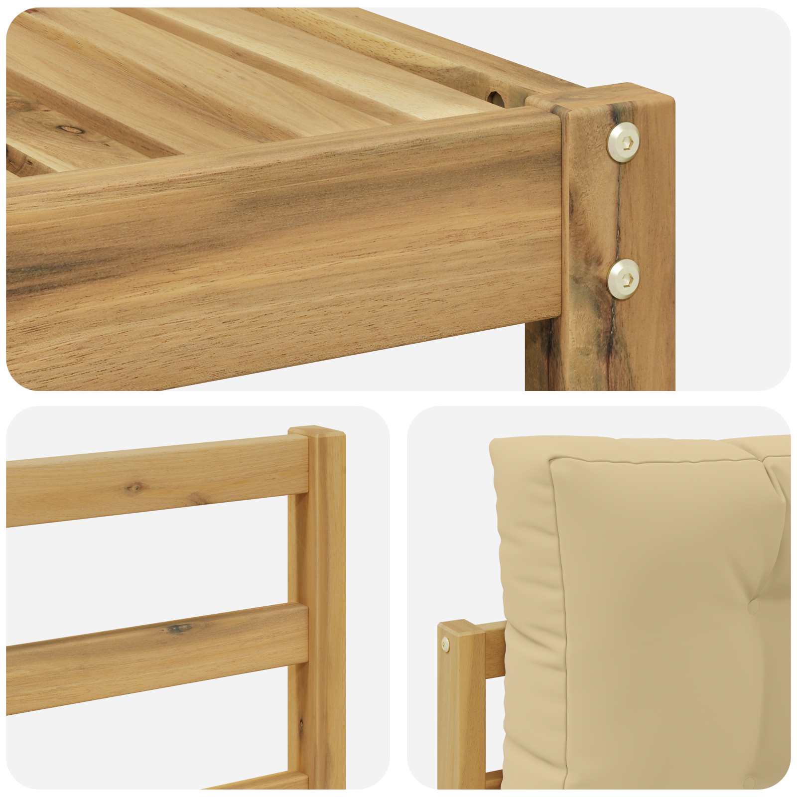 Ensemble de canapés d'extérieur 11 pcs Blanc et Beige - XIOS