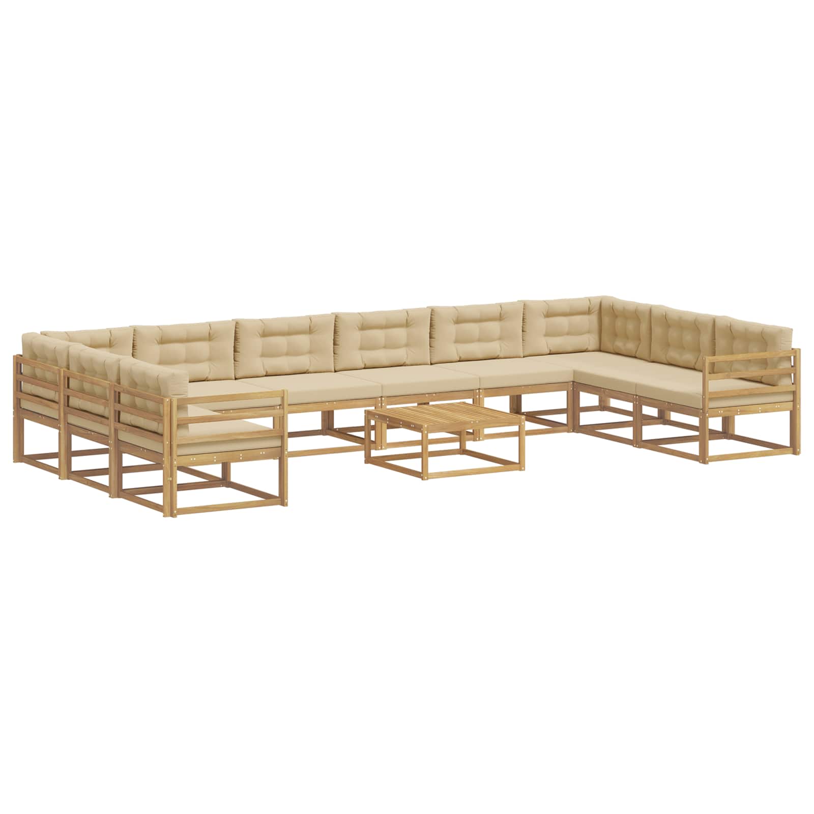 Ensemble de canapés d'extérieur 11 pcs Blanc et Beige - XIOS