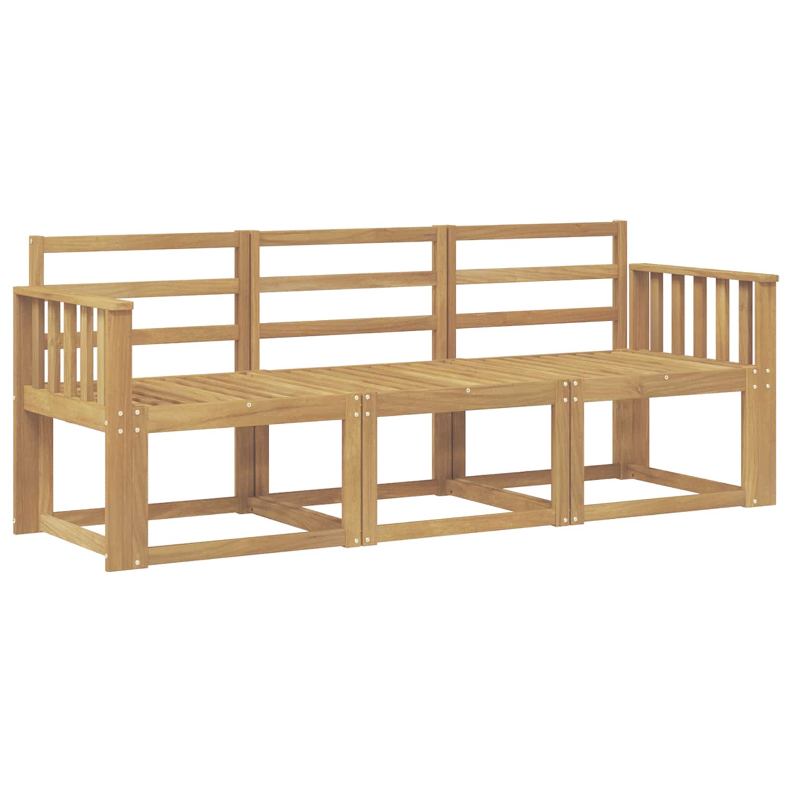 Ensemble de canapés d'extérieur 3 pcs Blanc 189,5 x 63 x 73 cm