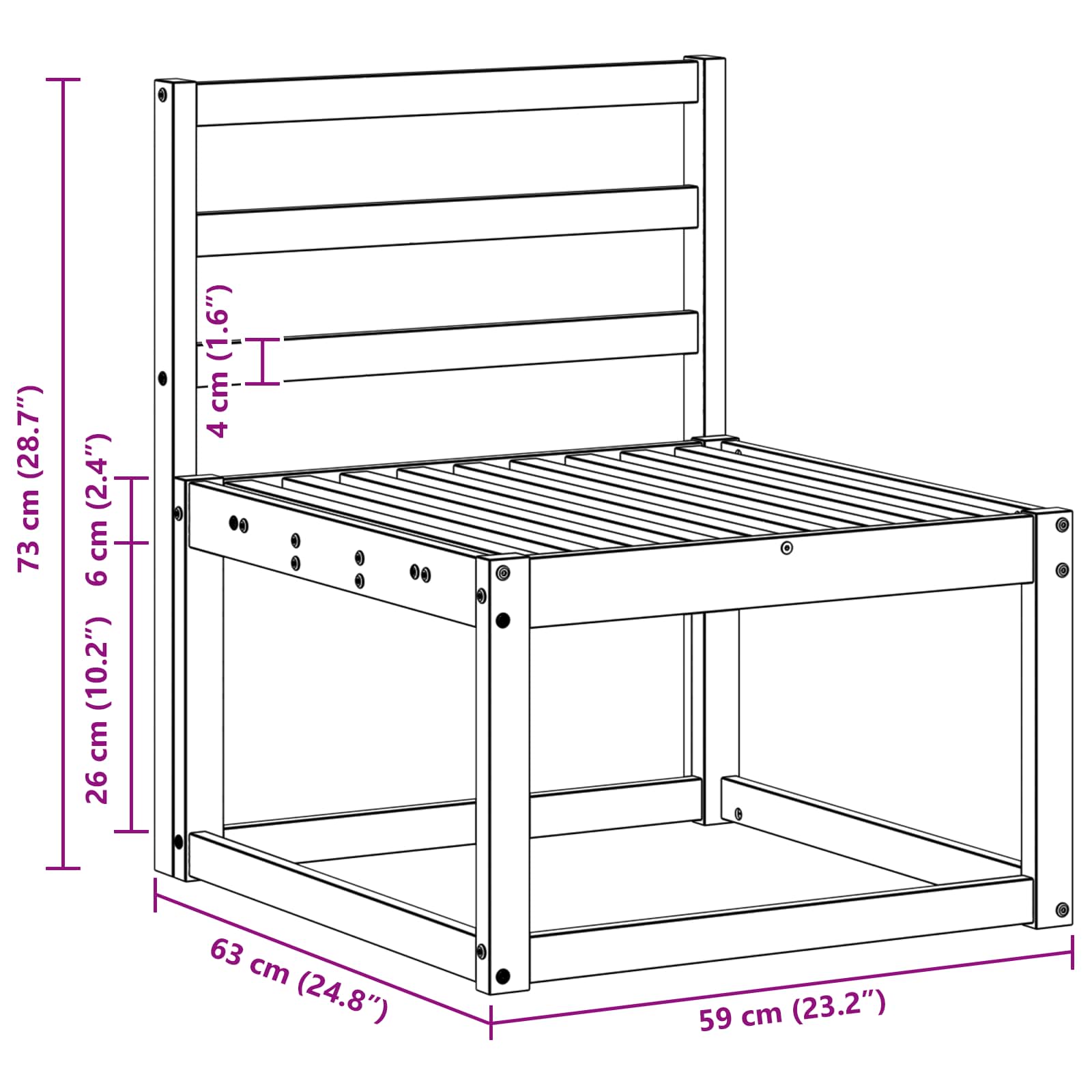 Ensemble de canapés d'extérieur 3 pcs Blanc 189,5 x 63 x 73 cm