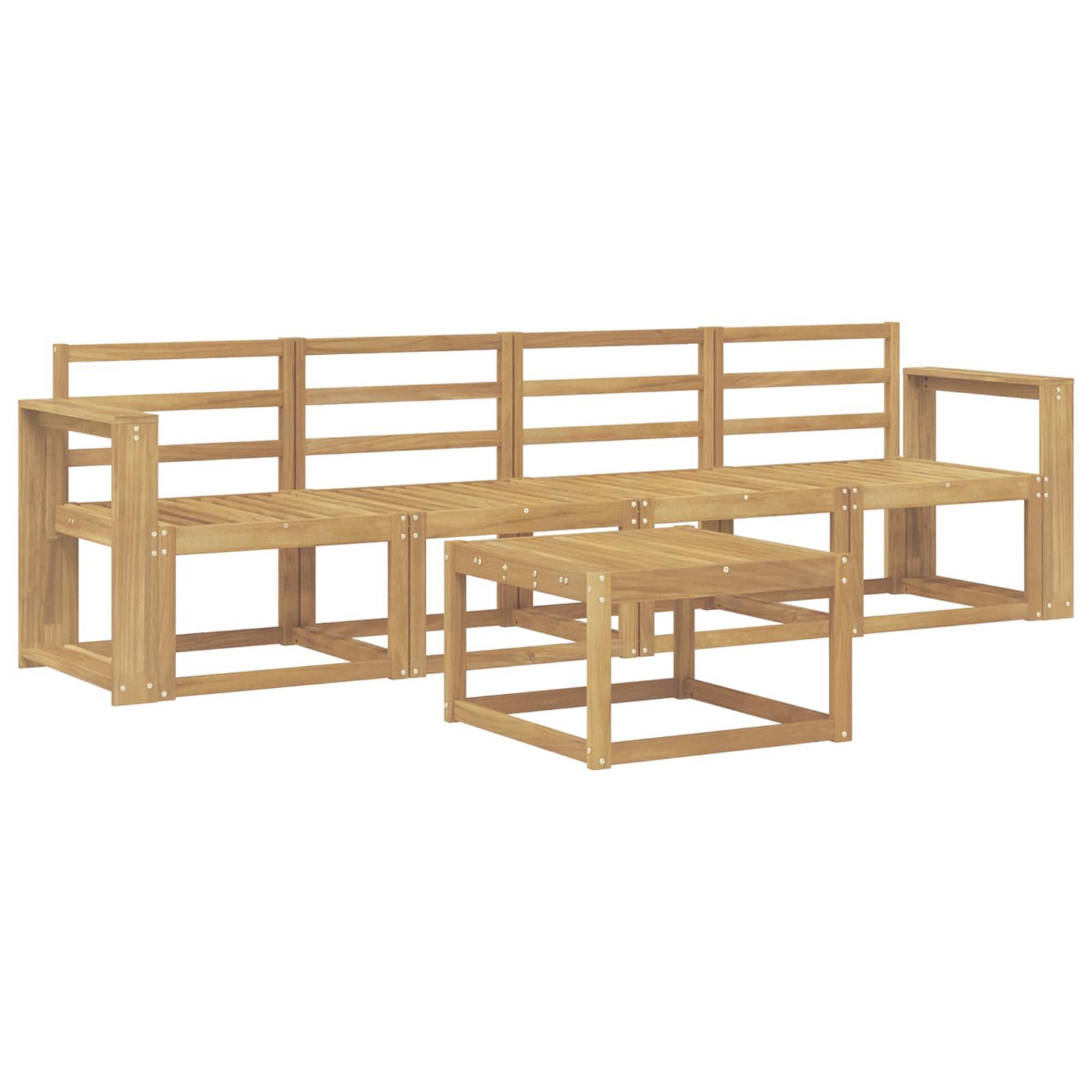 Ensemble de canapés d'extérieur 5 pcs Blanc 59 x 59 x 37 cm - XIOS