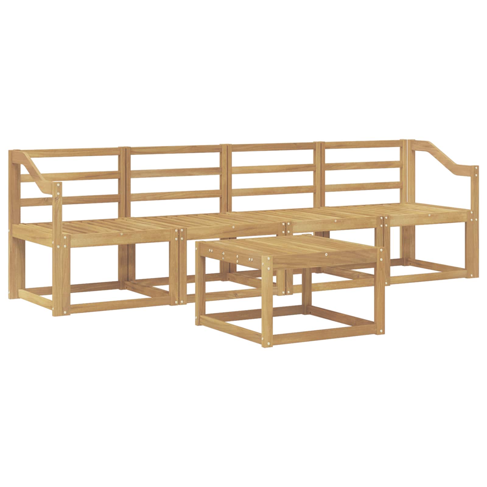 Ensemble de canapés d'extérieur 5 pcs Blanc 59 x 59 x 37 cm - XIOS