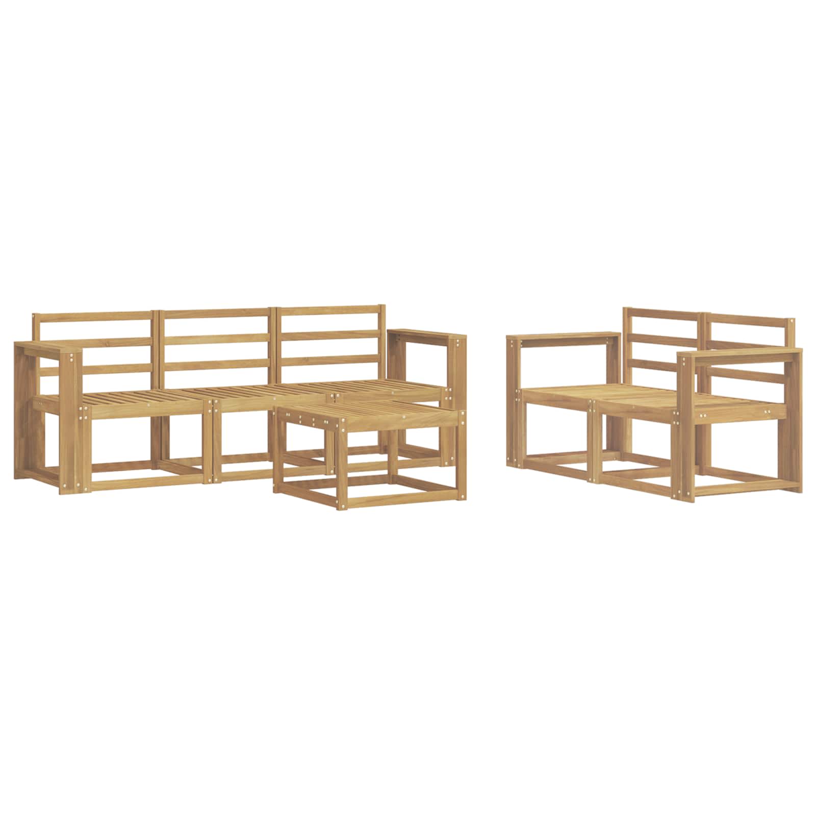 Ensemble de canapés d'extérieur 6 pcs Blanc 59 x 59 x 37 cm - XIOS