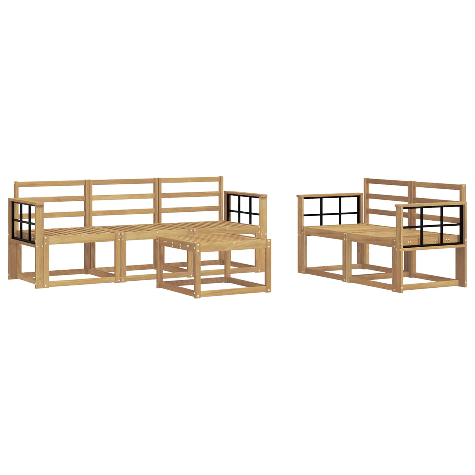 Ensemble de canapés d'extérieur 6 pcs Blanc 59 x 59 x 37 cm - XIOS