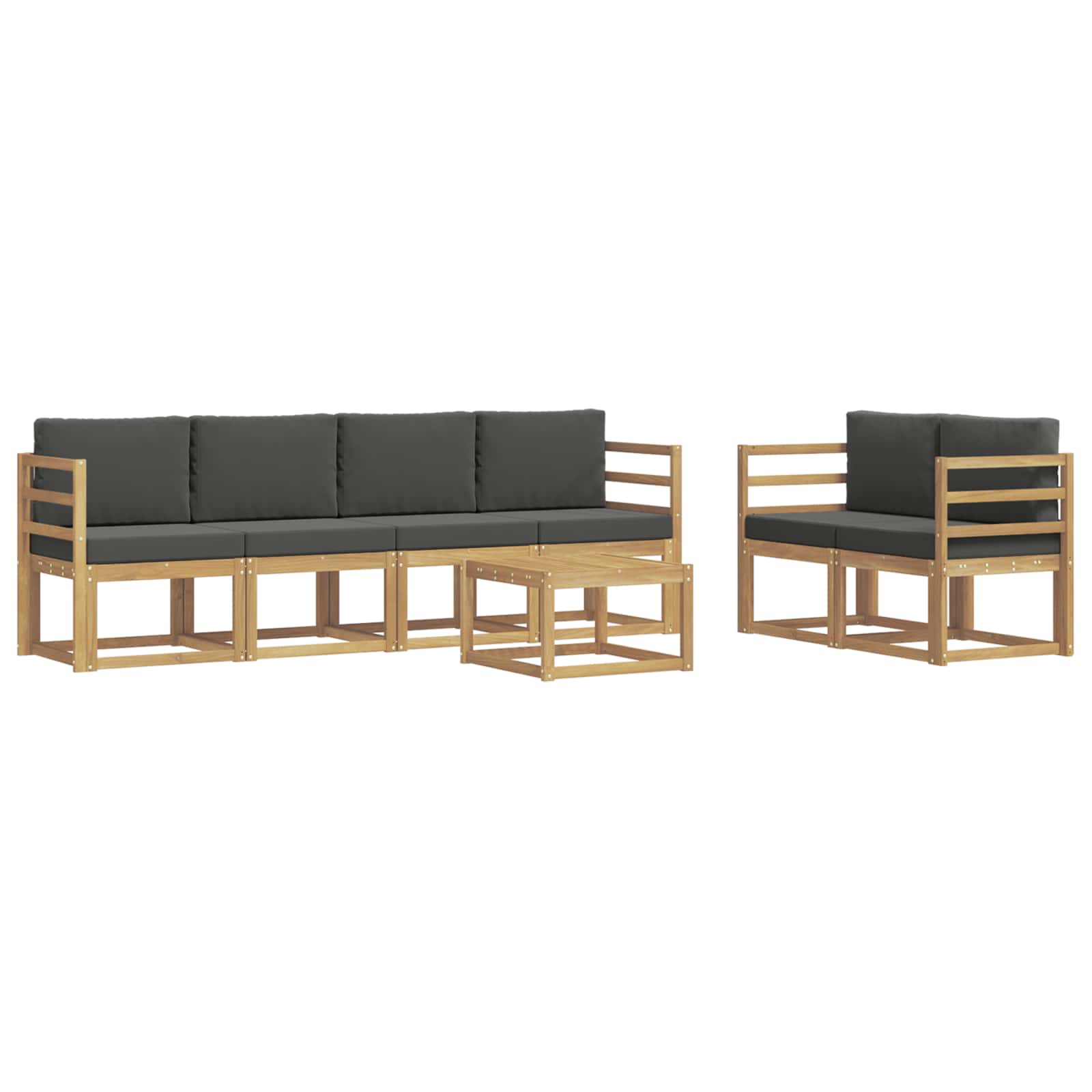 Ensemble de canapés d'extérieur 7 pc Blanc et anthracite