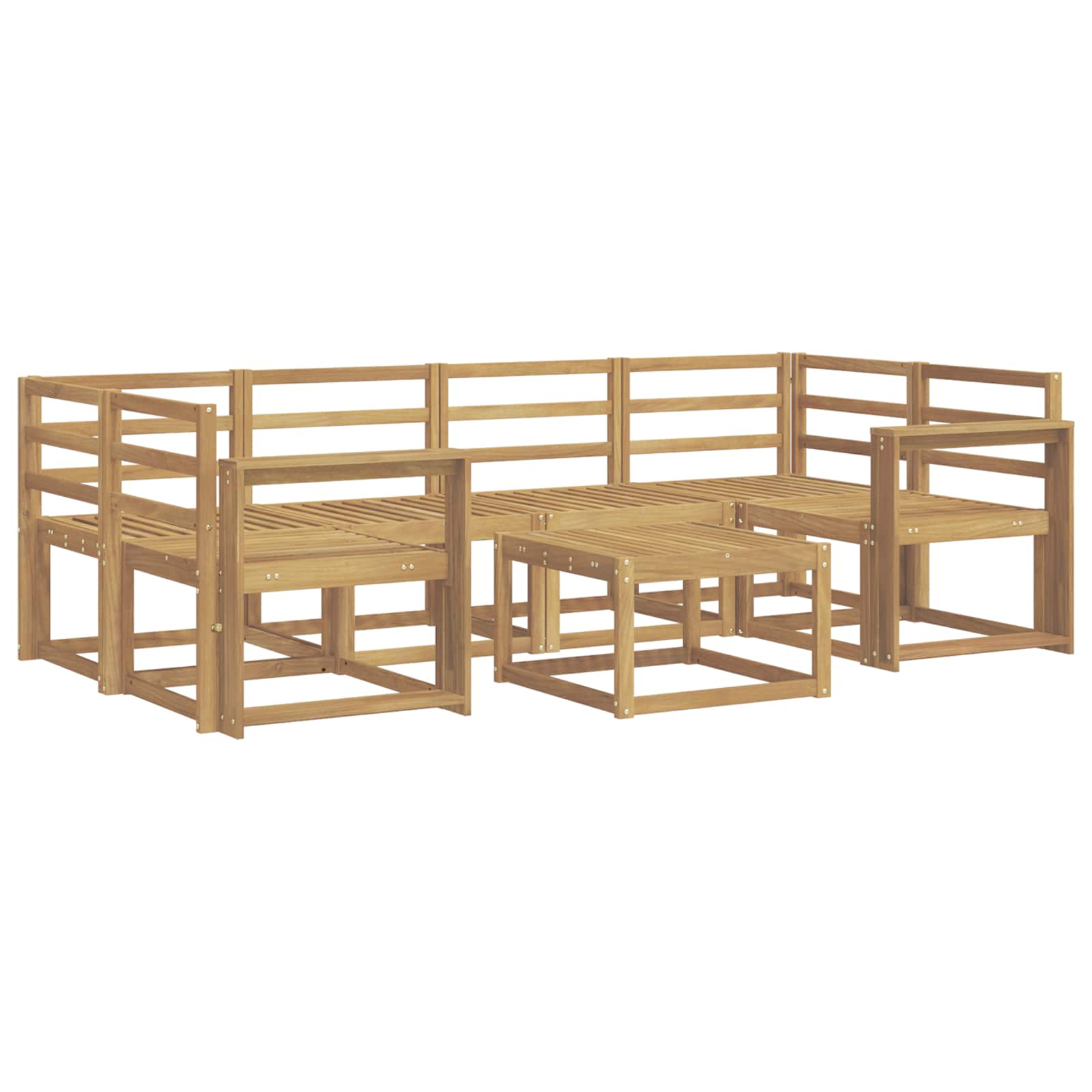 Ensemble de canapés d'extérieur 7 pcs Blanc 59 x 59 x 37 cm - XIOS