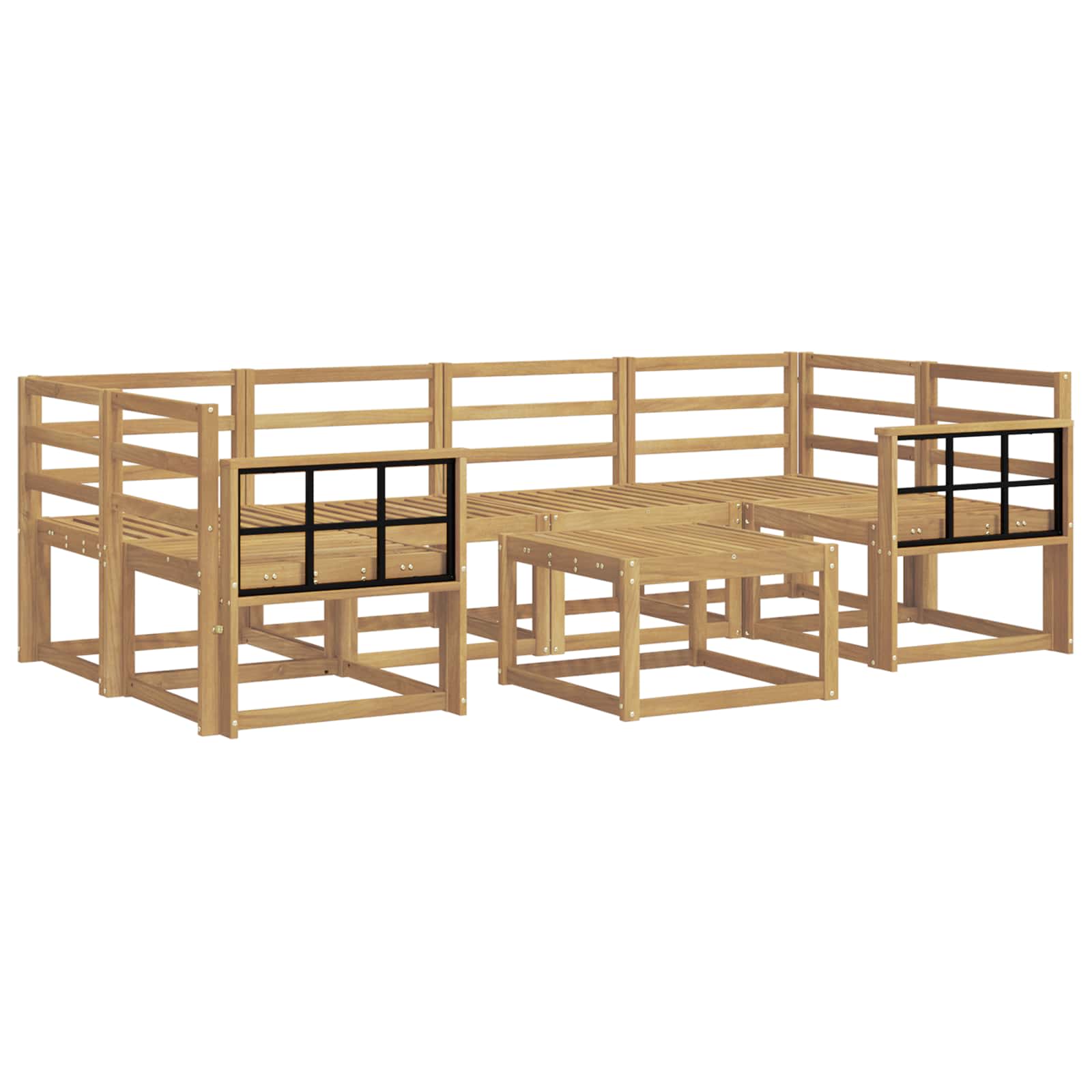 Ensemble de canapés d'extérieur 7 pcs Blanc 59 x 59 x 37 cm - XIOS