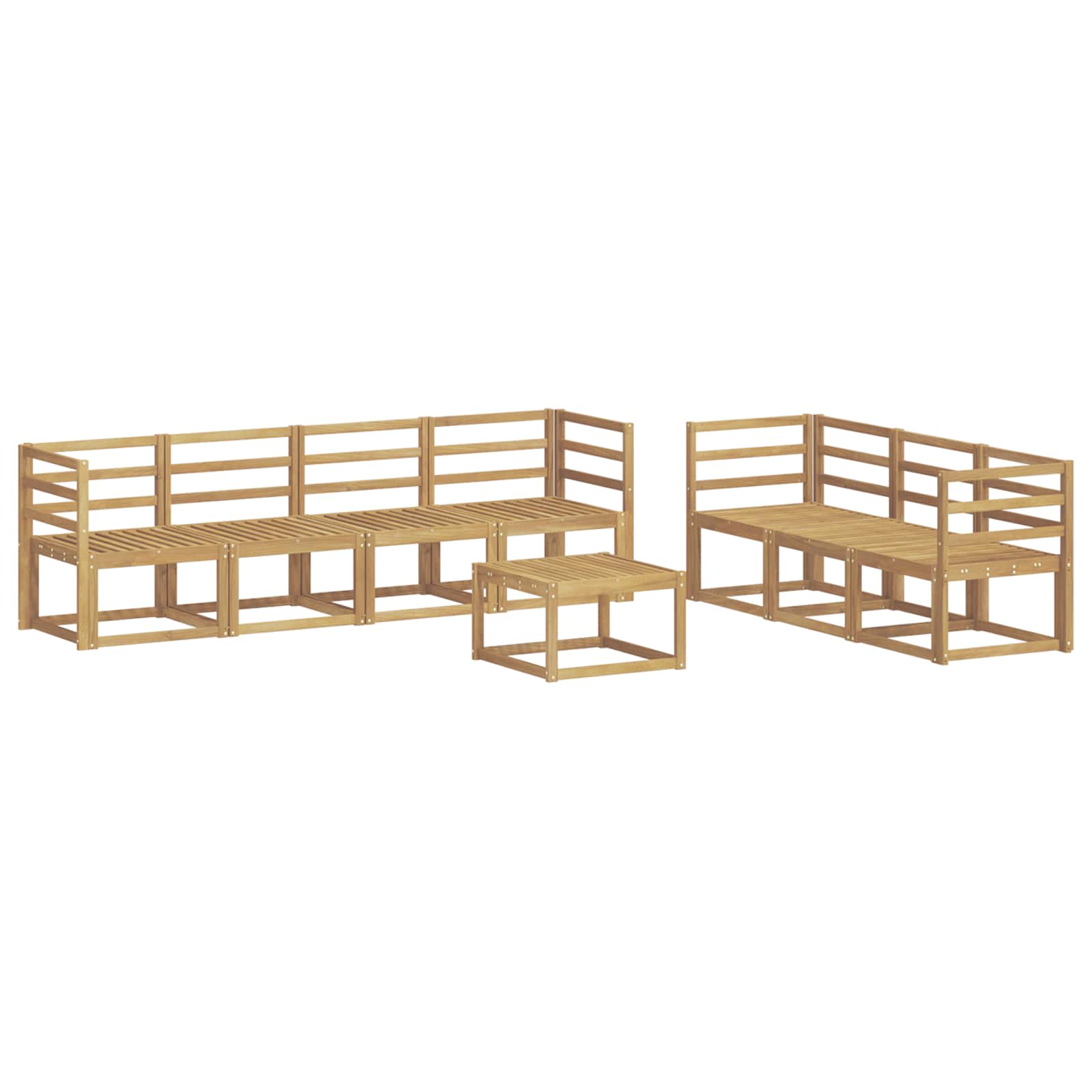 Ensemble de canapés d'extérieur 8 pcs Blanc 59 x 59 x 37 cm - XIOS