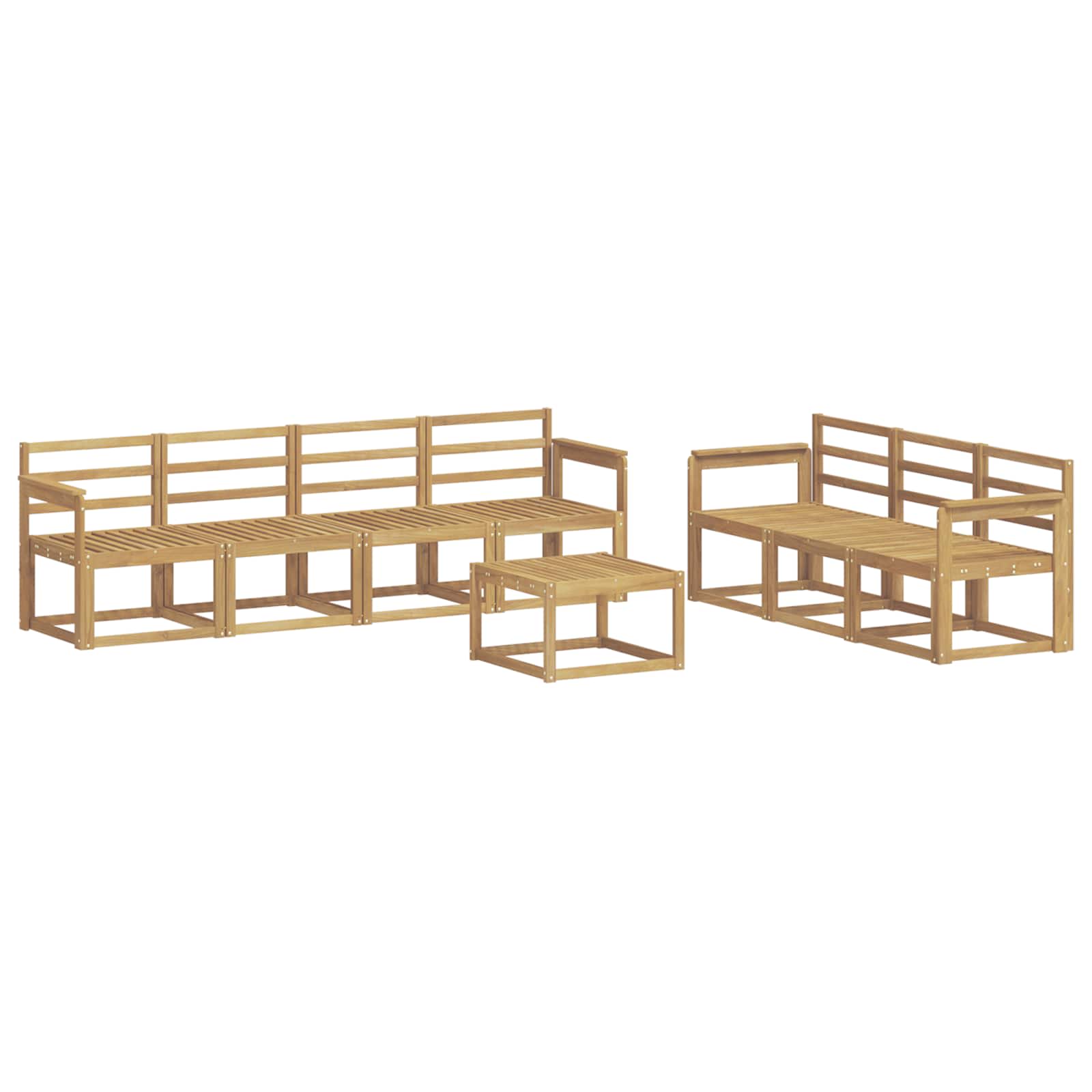 Ensemble de canapés d'extérieur 8 pcs Blanc 59 x 59 x 37 cm - XIOS