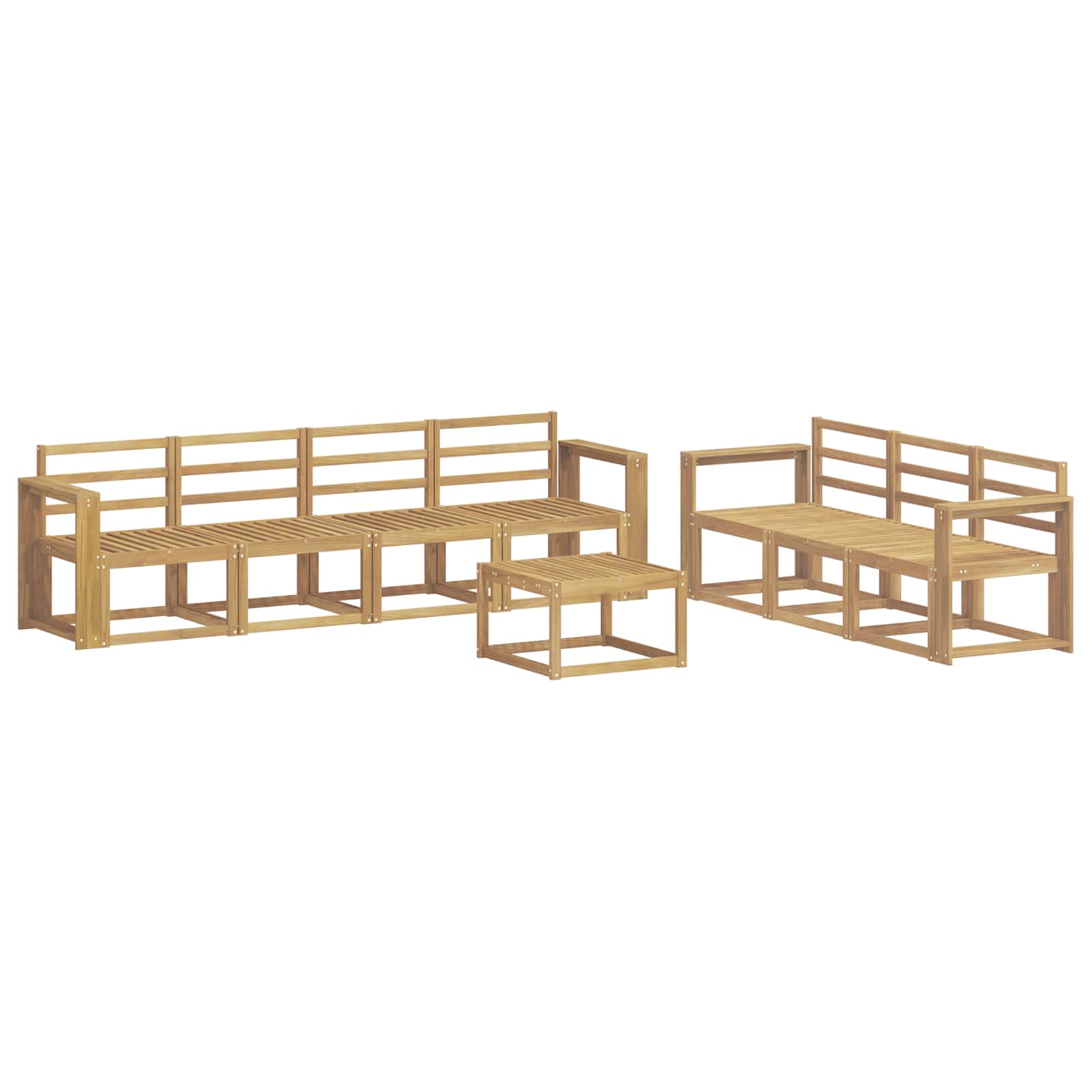 Ensemble de canapés d'extérieur 8 pcs Blanc 59 x 59 x 37 cm - XIOS