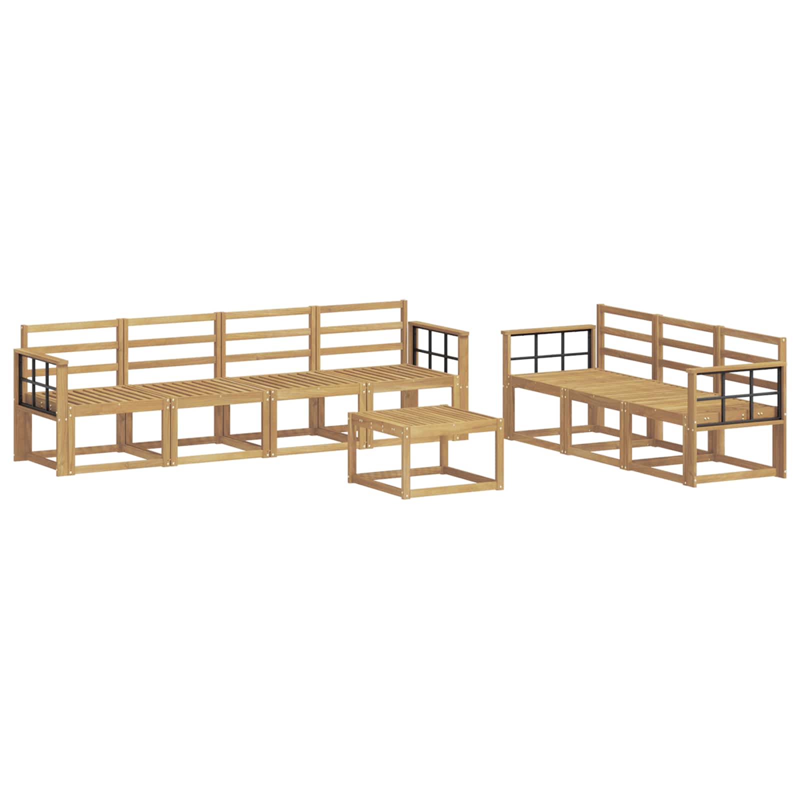Ensemble de canapés d'extérieur 8 pcs Blanc 59 x 59 x 37 cm - XIOS