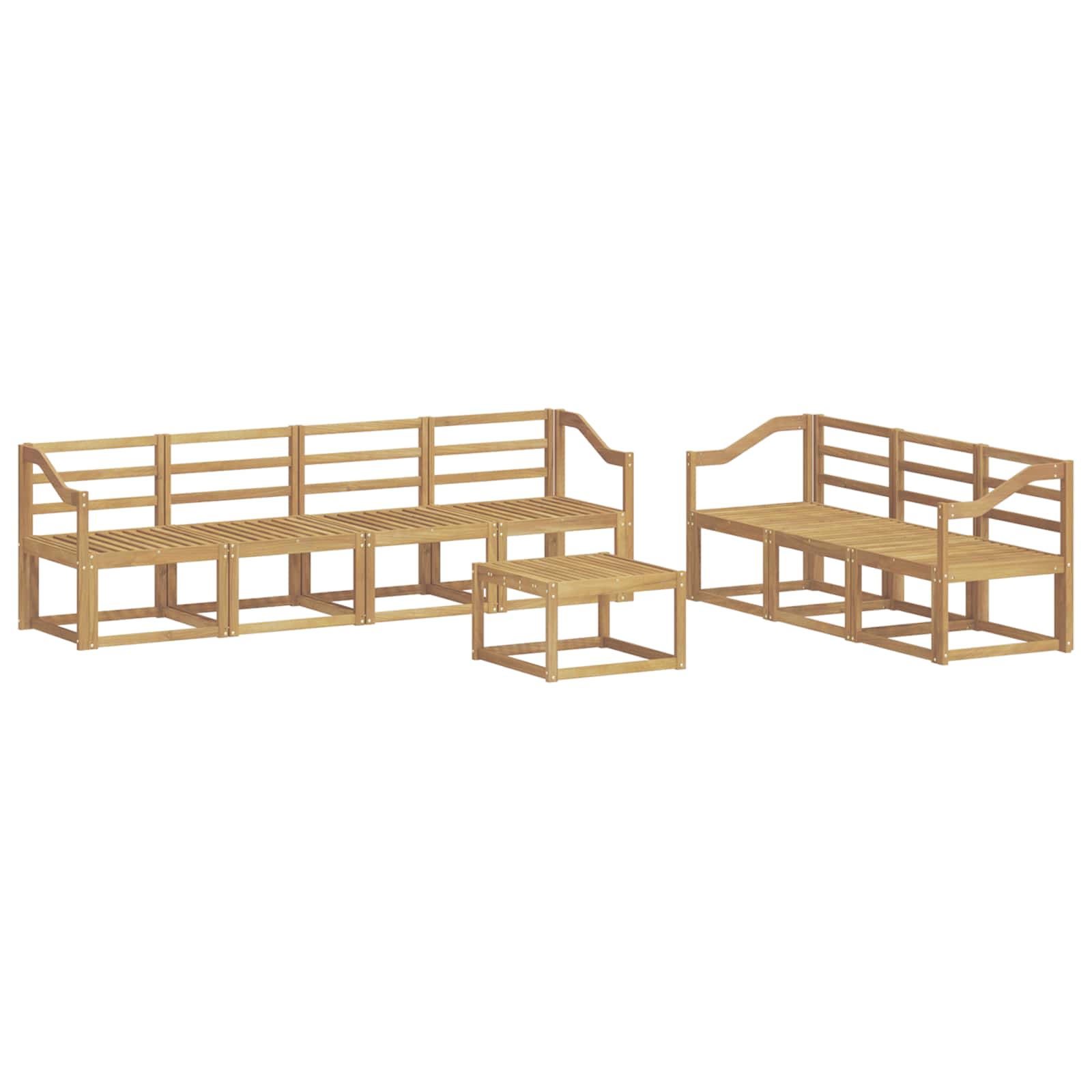Ensemble de canapés d'extérieur 8 pcs Blanc 59 x 59 x 37 cm - XIOS