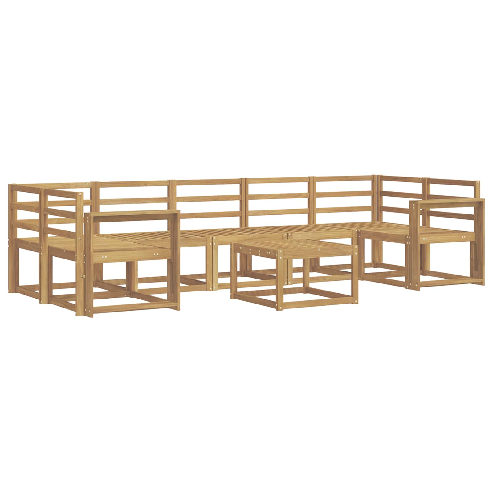Ensemble de canapés d'extérieur 8 pcs Blanc 59 x 59 x 37 cm - XIOS