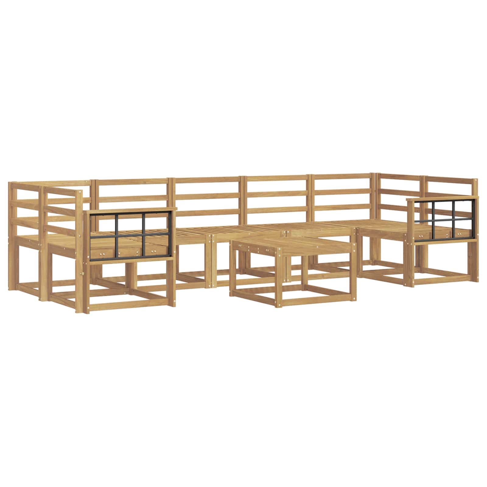 Ensemble de canapés d'extérieur 8 pcs Blanc 59 x 59 x 37 cm - XIOS