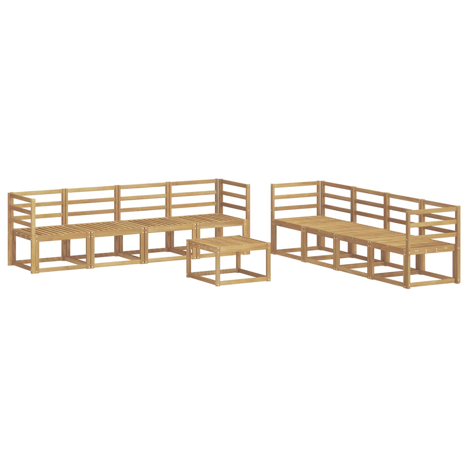Ensemble de canapés d'extérieur 9 pcs Blanc 59 x 59 x 37 cm - XIOS