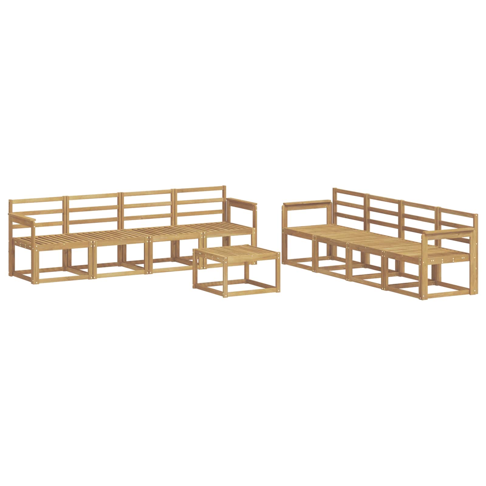 Ensemble de canapés d'extérieur 9 pcs Blanc 59 x 59 x 37 cm - XIOS