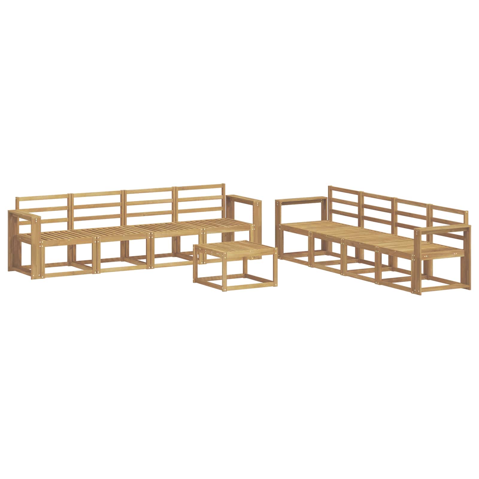 Ensemble de canapés d'extérieur 9 pcs Blanc 59 x 59 x 37 cm - XIOS