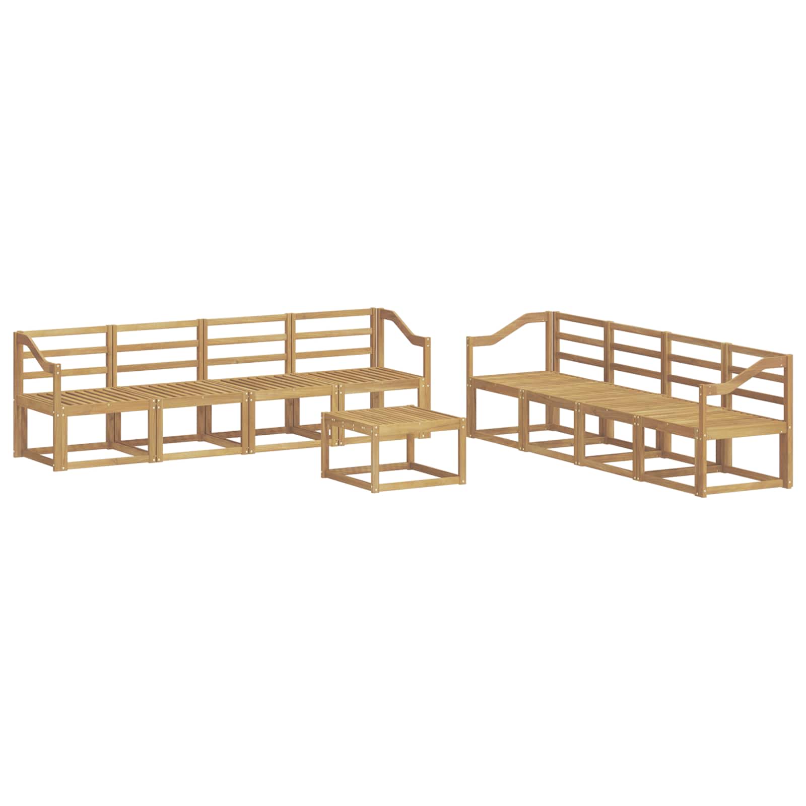 Ensemble de canapés d'extérieur 9 pcs Blanc 59 x 59 x 37 cm - XIOS