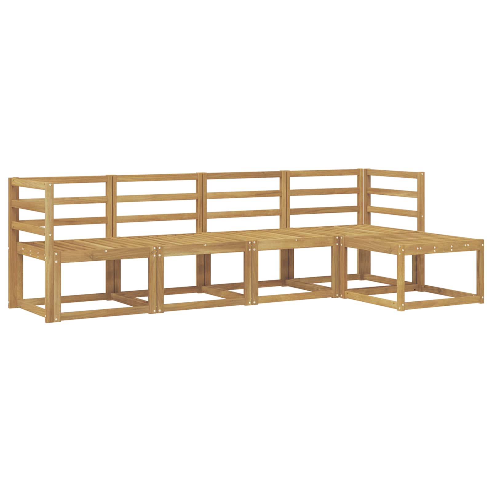 Ensemble de canapés d'extérieur 5 pcs Blanc 245 x 122,5 x 73 cm - XIOS