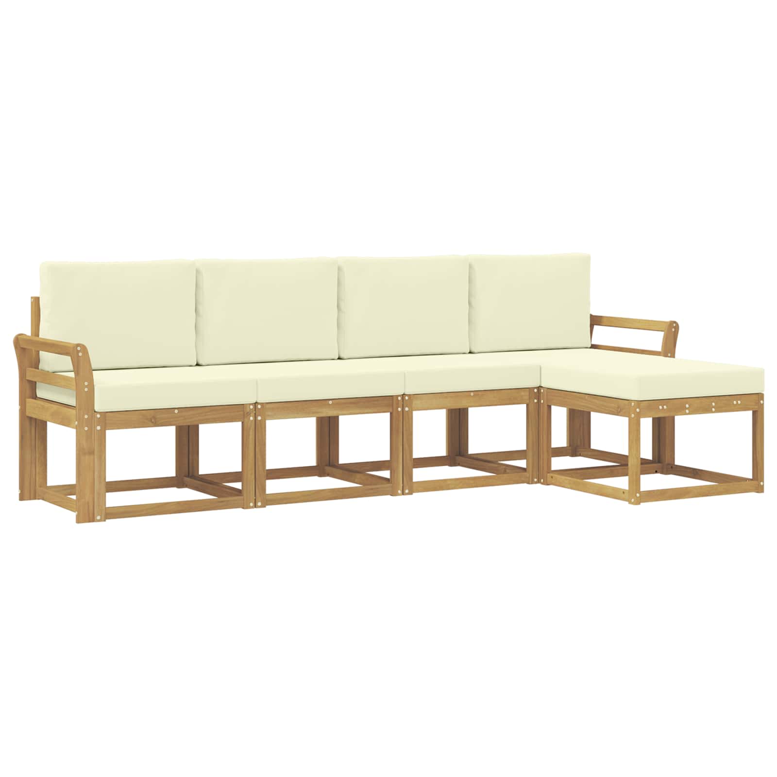 Ensemble de canapés d'extérieur 5 pcs Bois d'Acacia Massif - XIOS