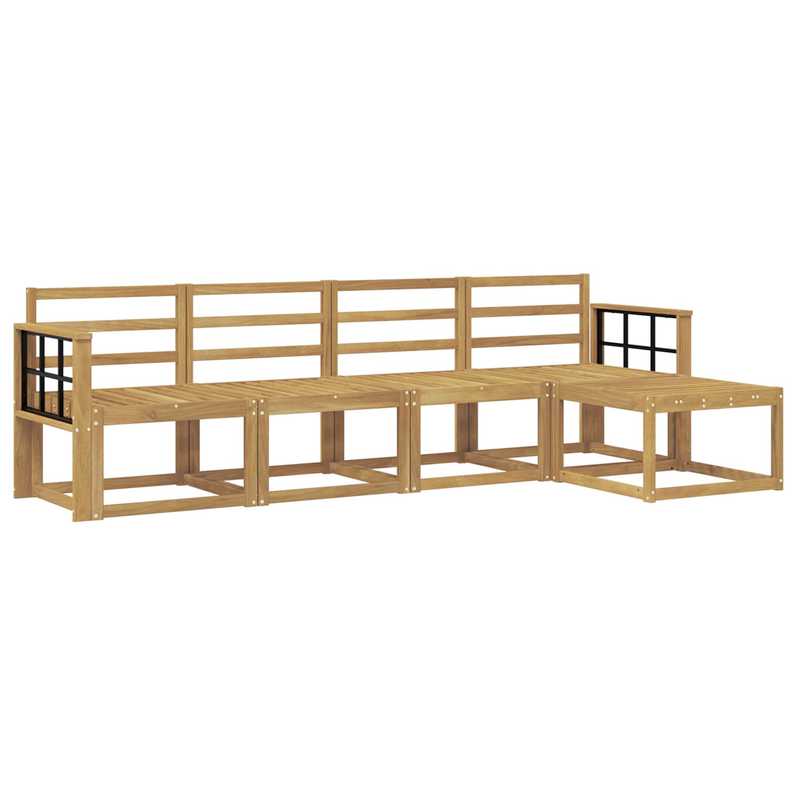 Ensemble de canapés d'extérieur 5 pcs Blanc 249 x 122,5 x 73 cm - XIOS
