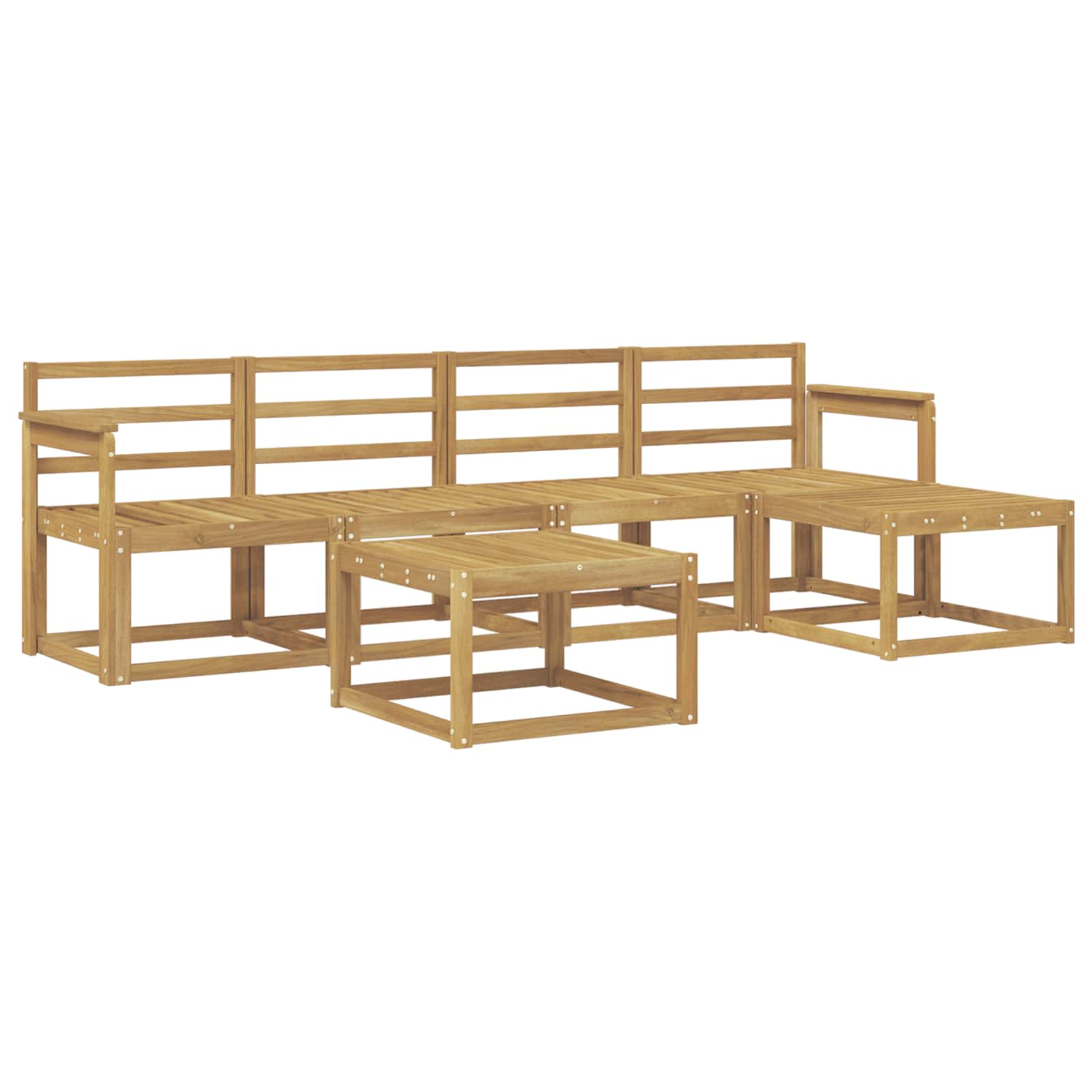 Ensemble de canapés d'extérieur 6 pcs Blanc 59 x 59 x 37 cm - XIOS
