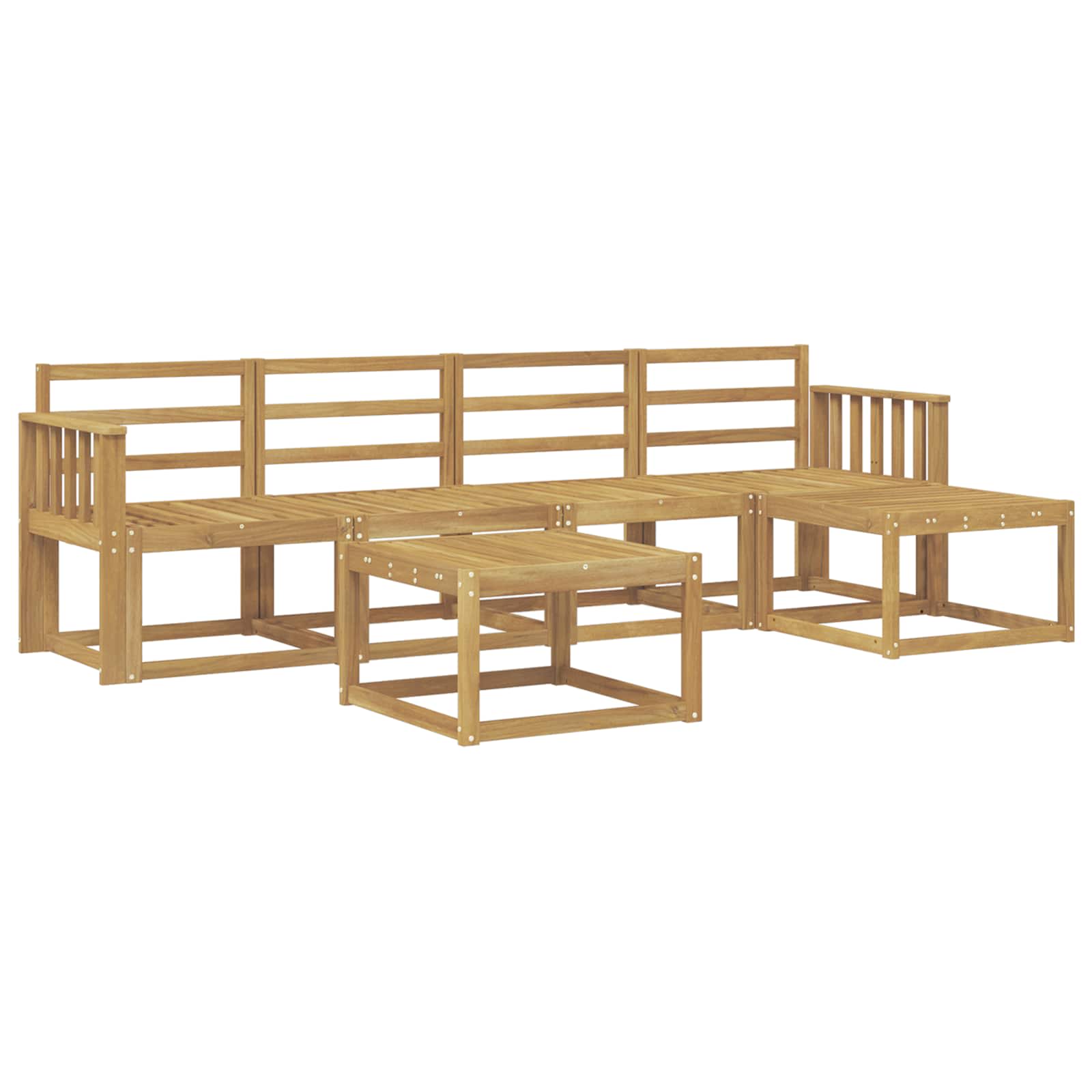 Ensemble de canapés d'extérieur 6 pcs Blanc 59 x 59 x 37 cm - XIOS