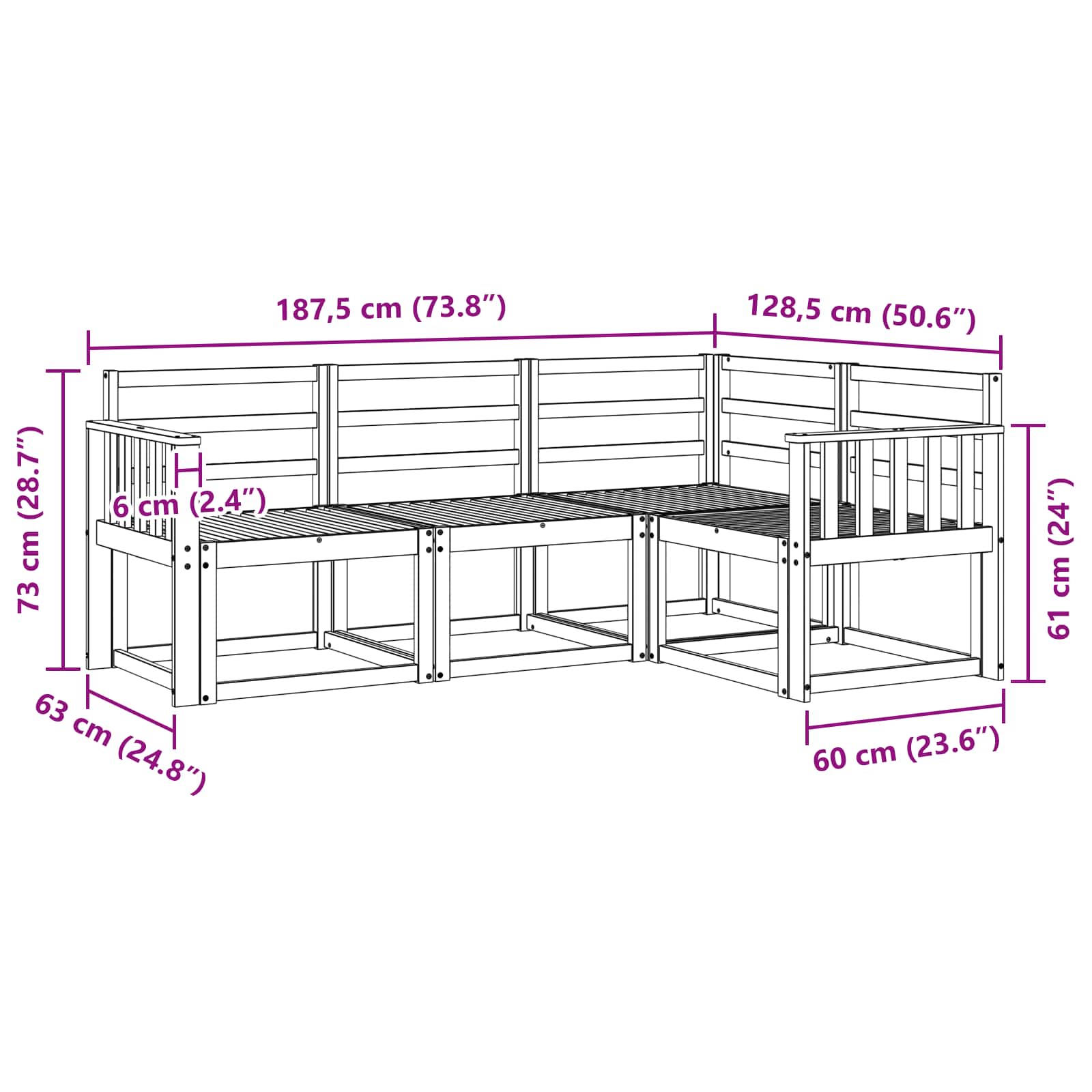 Ensemble de canapés d'extérieur 4 pcs Blanc - XIOS