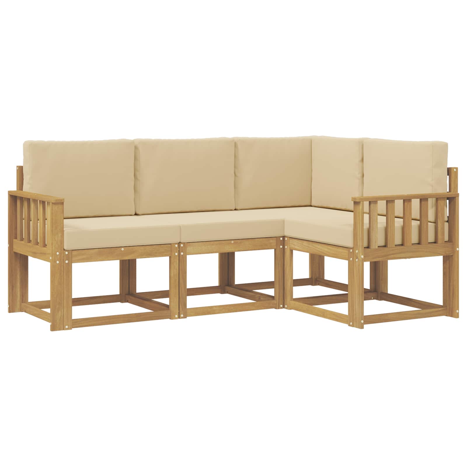 Ensemble de canapés d'extérieur 4 pcs Blanc et Beige - XIOS