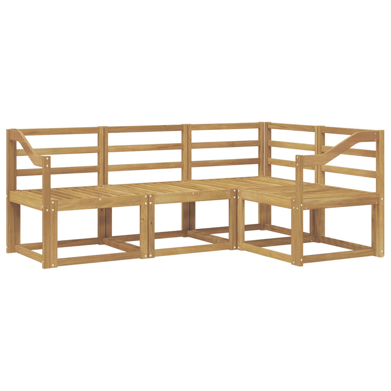 Ensemble de canapés d'extérieur 4 pcs Blanc