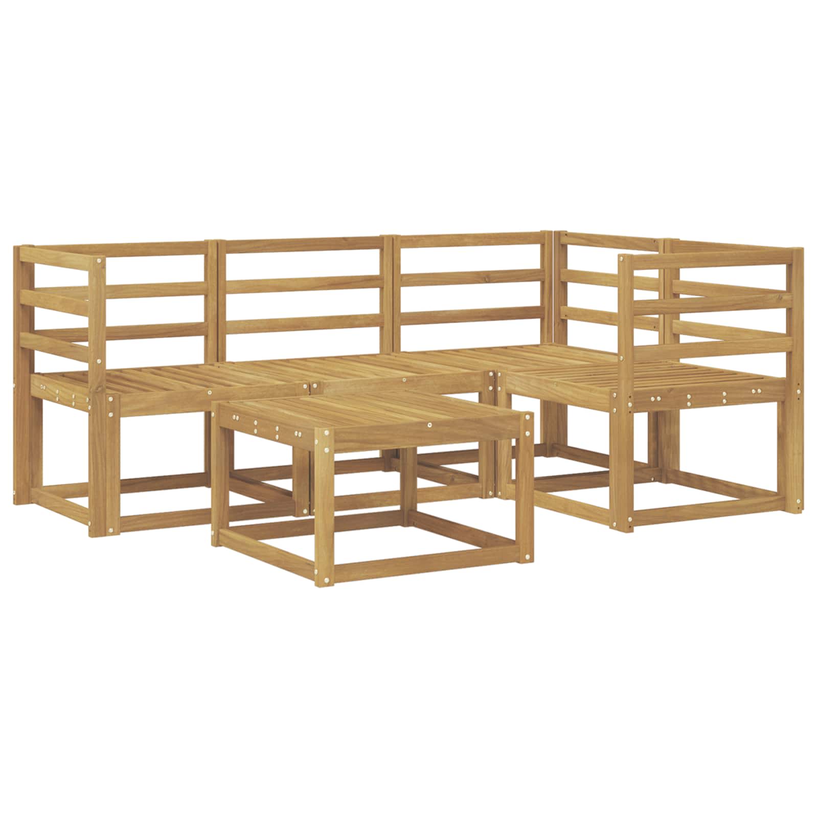 Ensemble de canapés d'extérieur 5 pcs Blanc 59 x 59 x 37 cm - XIOS
