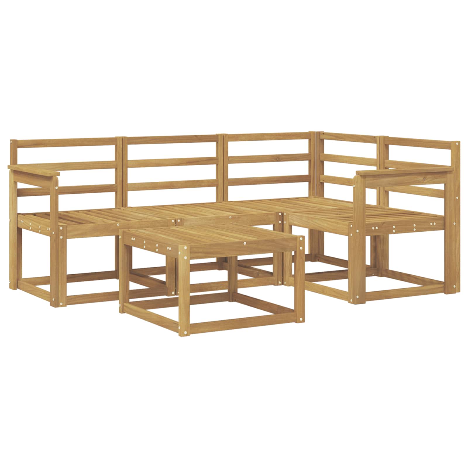 Ensemble de canapés d'extérieur 5 pcs Blanc 59 x 59 x 37 cm - XIOS