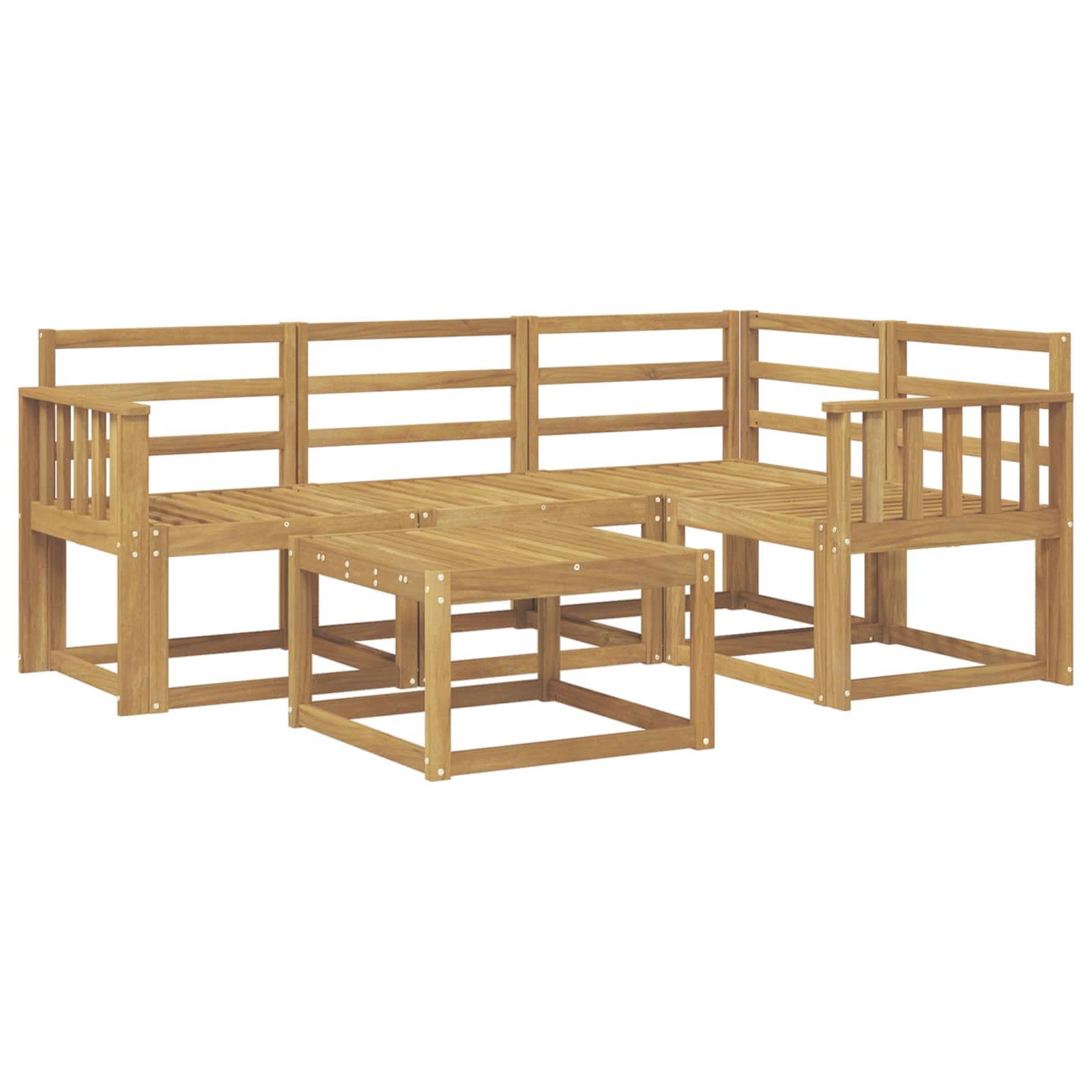 Ensemble de canapés d'extérieur 5 pcs Blanc 59 x 59 x 37 cm - XIOS