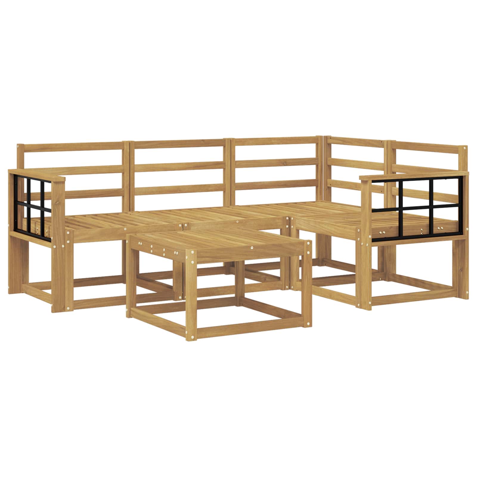 Ensemble de canapés d'extérieur 5 pcs Blanc 59 x 59 x 37 cm - XIOS