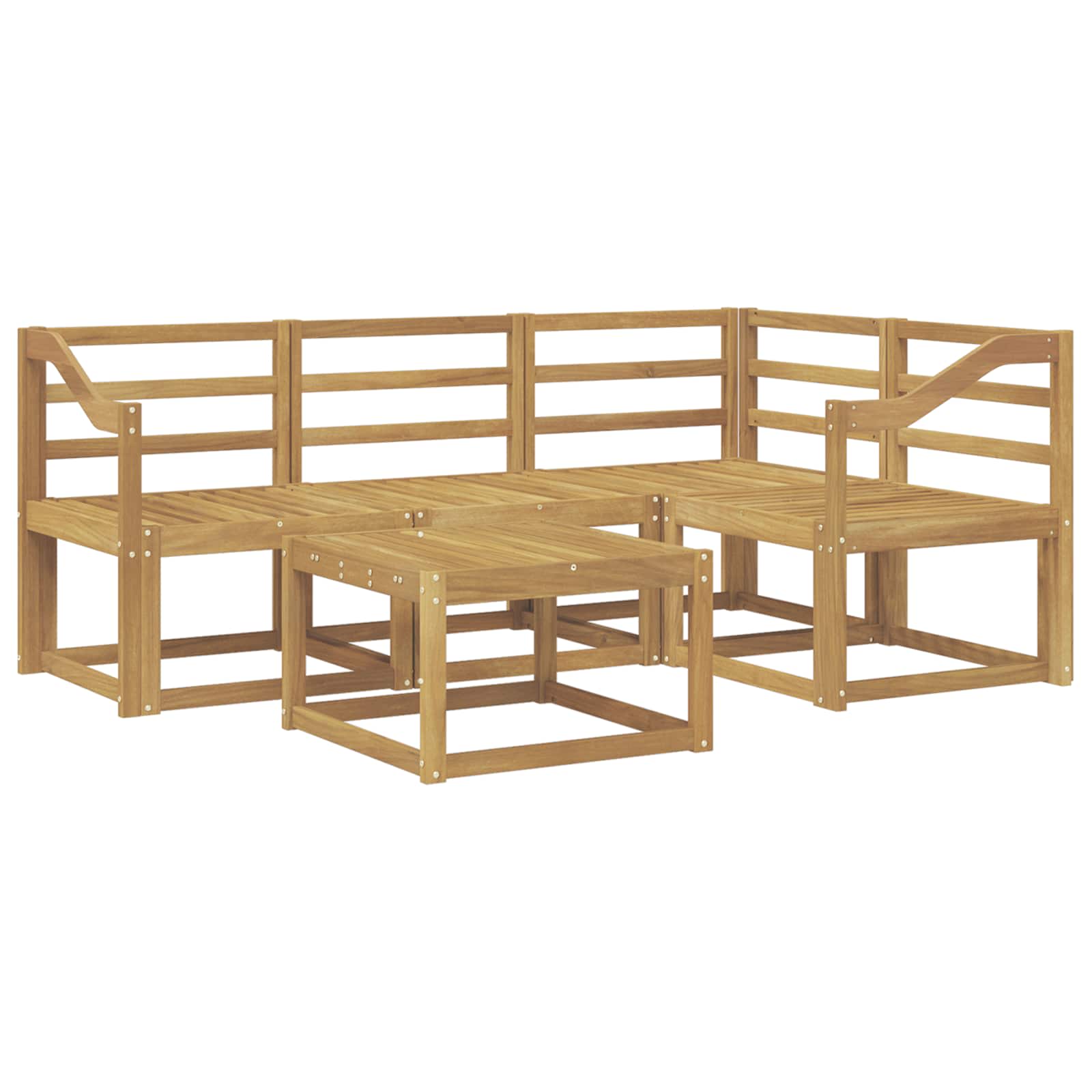 Ensemble de canapés d'extérieur 5 pcs Blanc 59 x 59 x 37 cm - XIOS