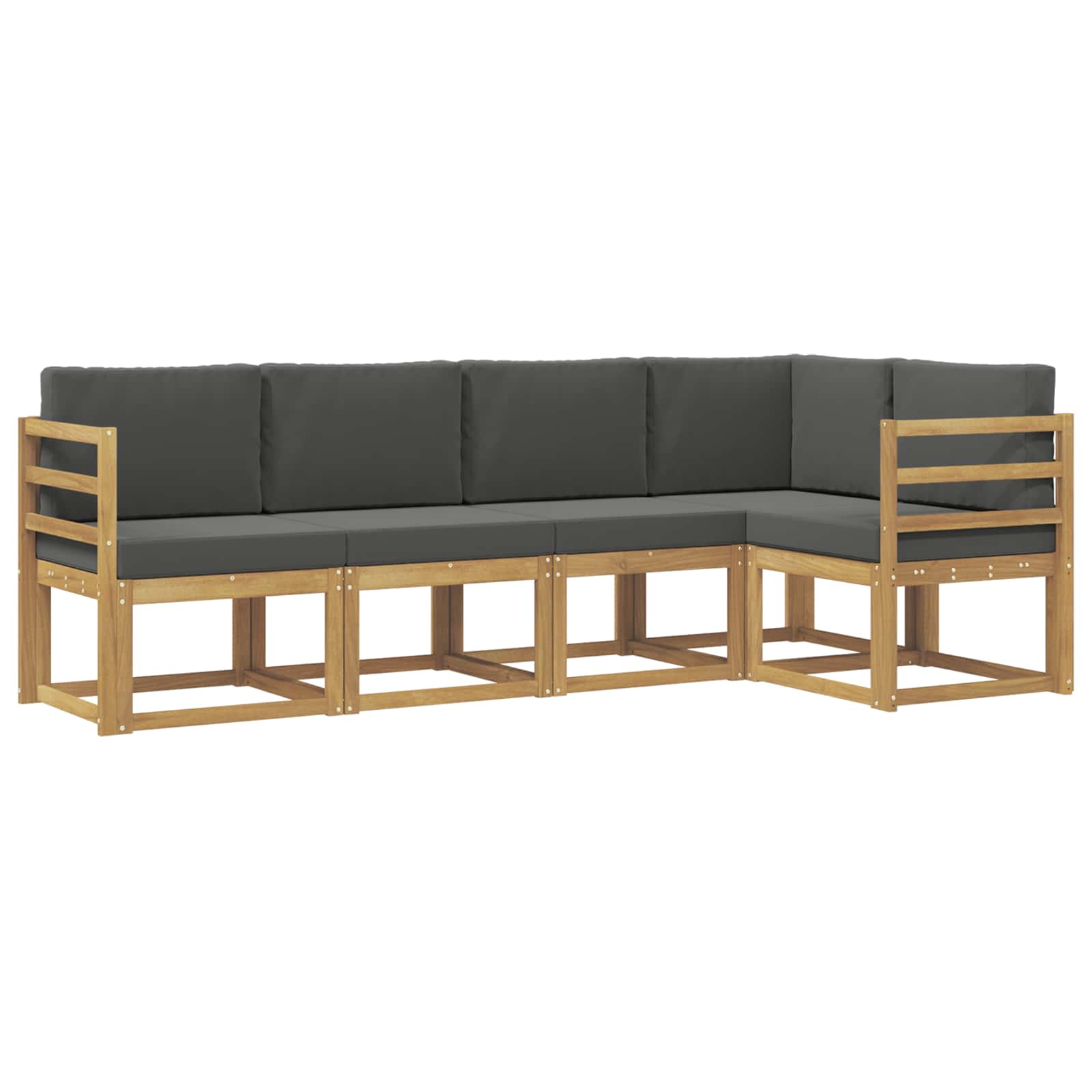 Ensemble de canapés d'extérieur 5 pcs Blanc et anthracite - XIOS