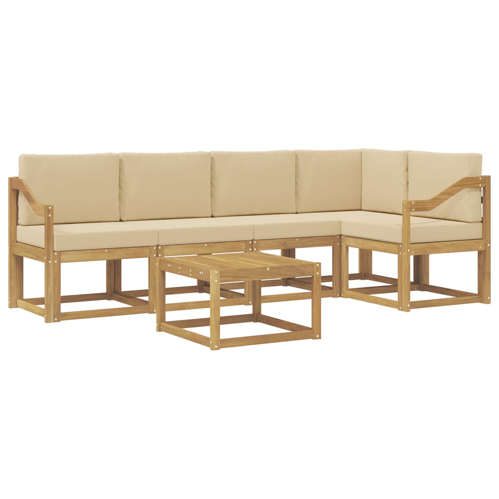 Ensemble de canapés d'extérieur 6 pcs Blanc et Beige - XIOS