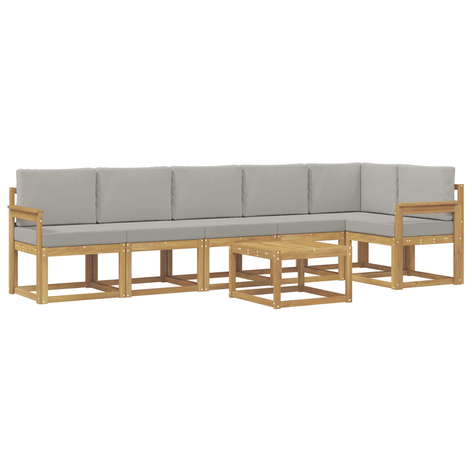 Ensemble de canapés d'extérieur 7 pcs Blanc et gris clair - XIOS