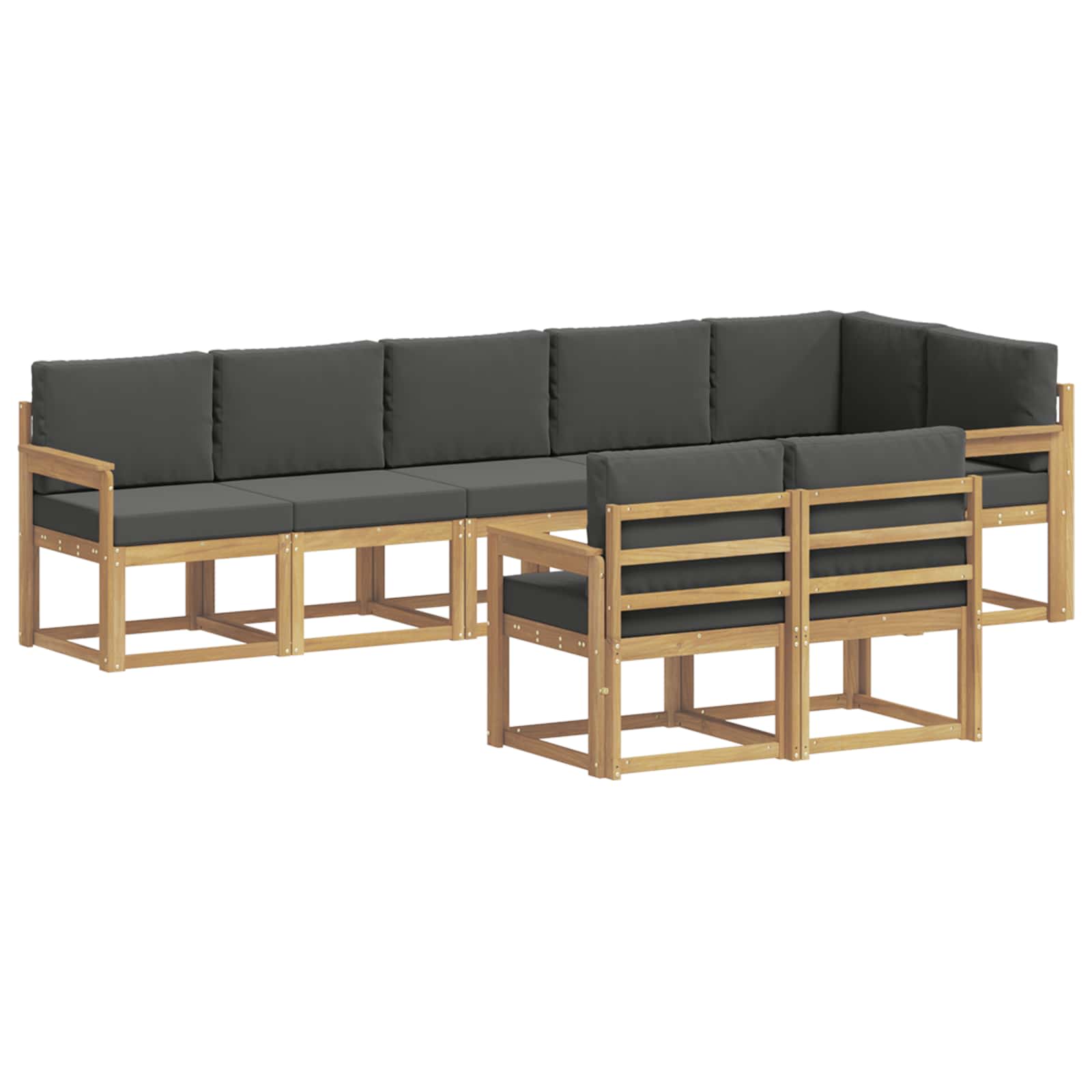 Ensemble de canapés d'extérieur 8 pcs Blanc et anthracite - XIOS