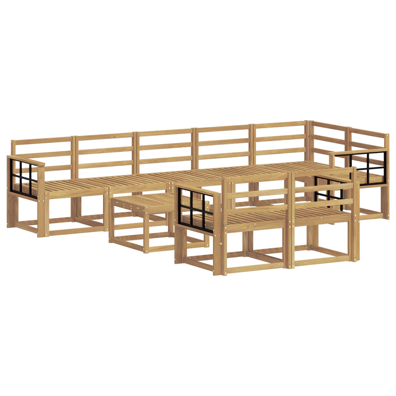 Ensemble de canapés d'extérieur 9 pcs Blanc - XIOS