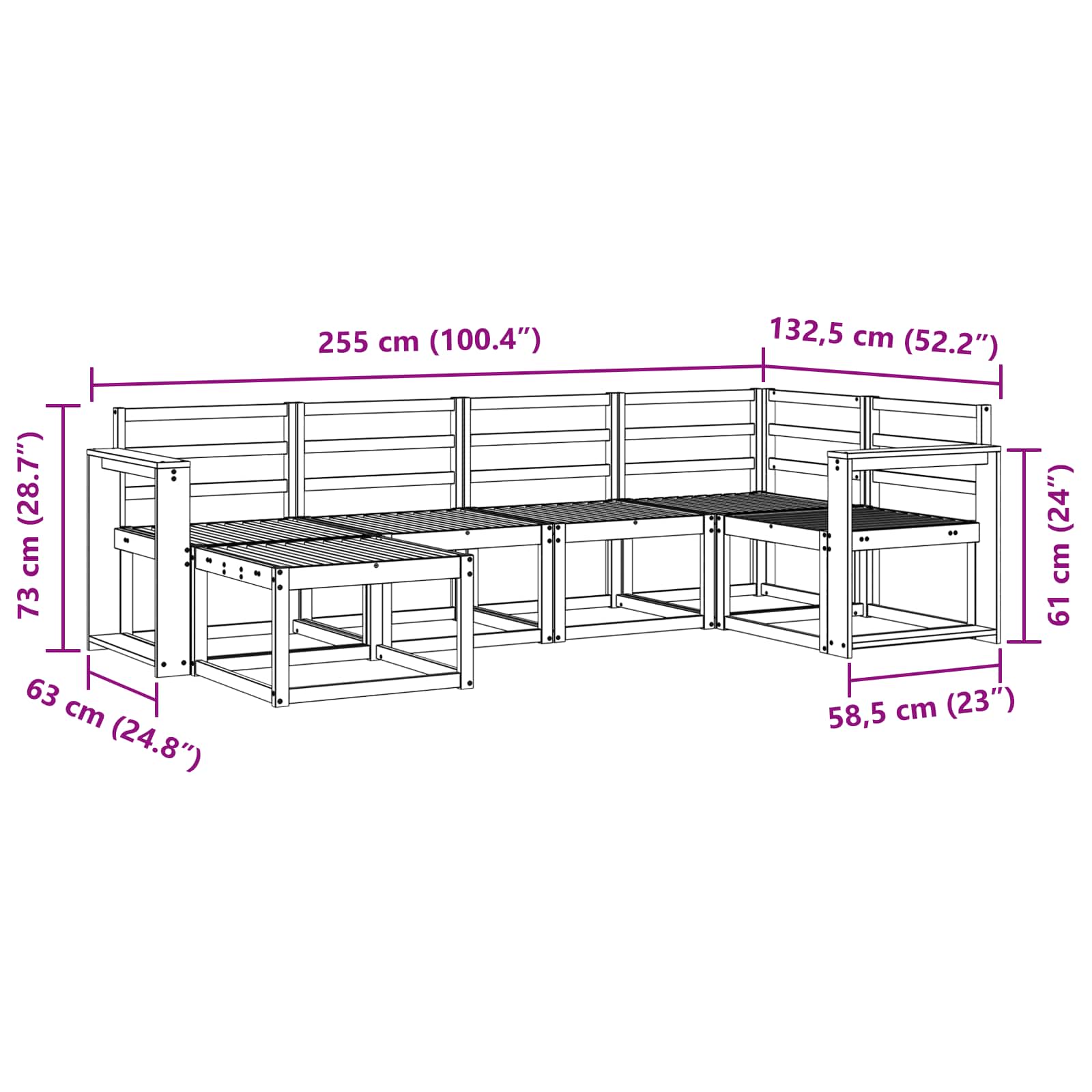 Ensemble de canapés d'extérieur 6 pcs Blanc - XIOS