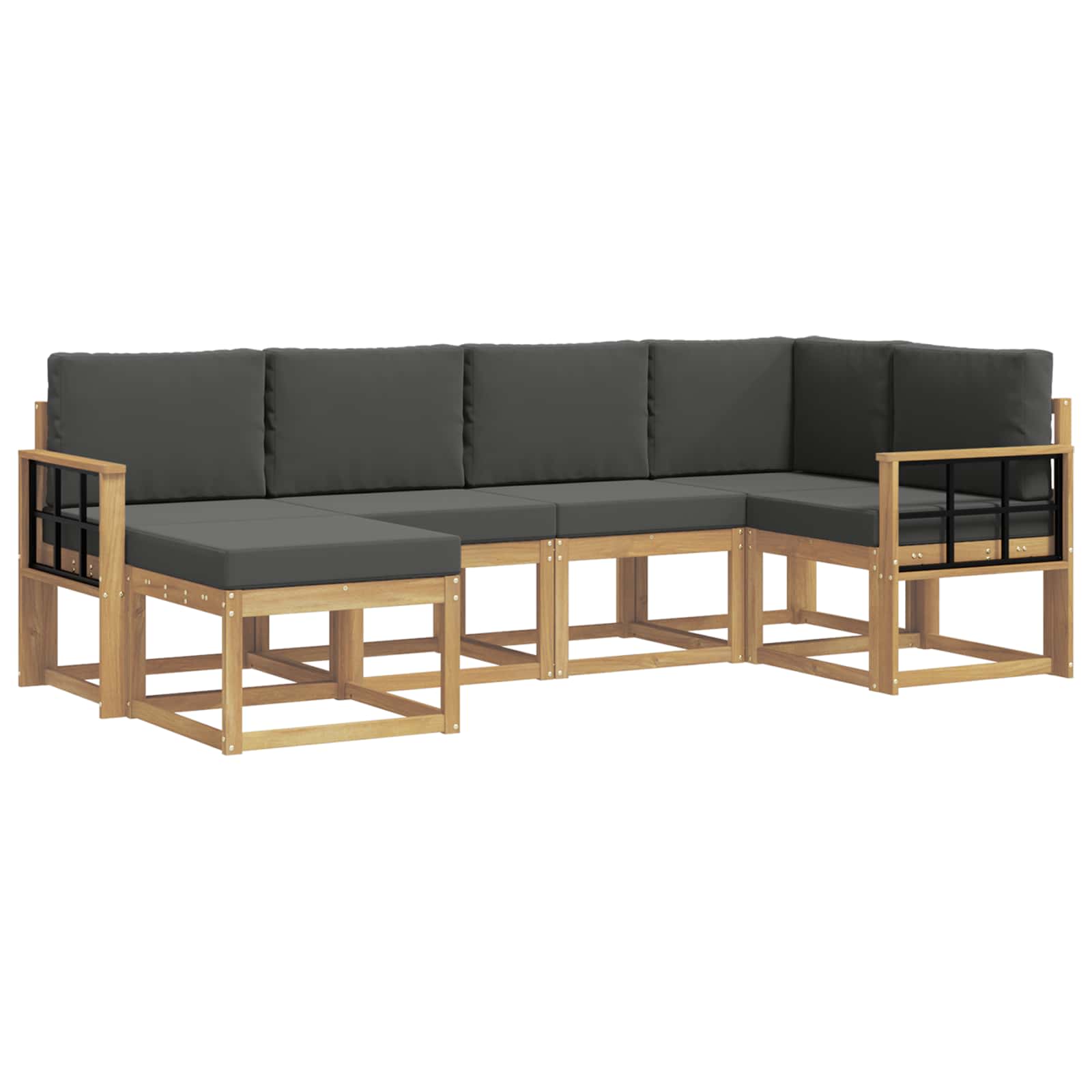 Ensemble de canapés d'extérieur 6 pc Blanc et anthracite