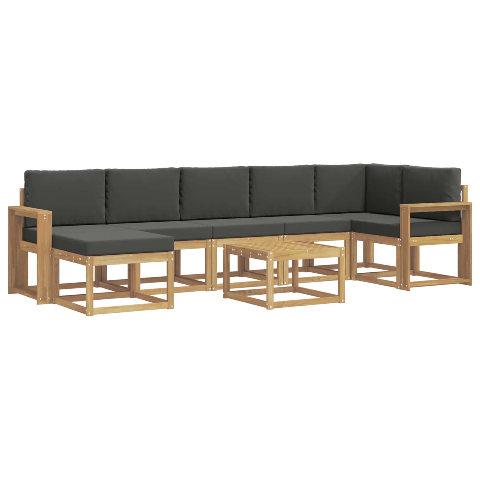Ensemble de canapés d'extérieur 8 pcs Blanc et anthracite - XIOS
