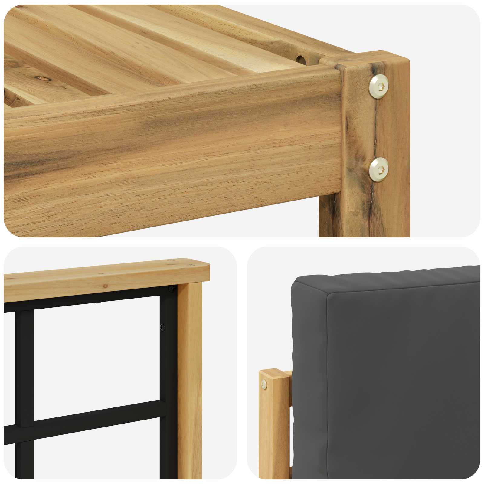 Ensemble de canapés d'extérieur 8 pcs Blanc et anthracite - XIOS