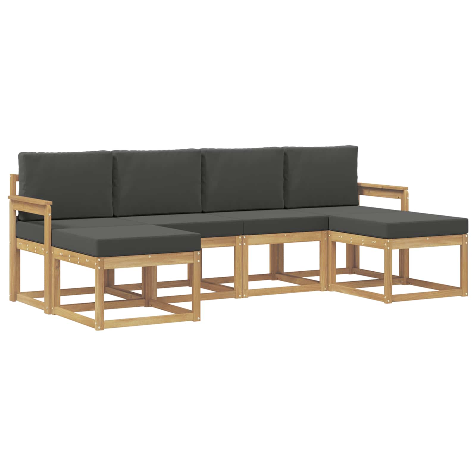 Ensemble de canapés d'extérieur 6 pc Blanc et anthracite