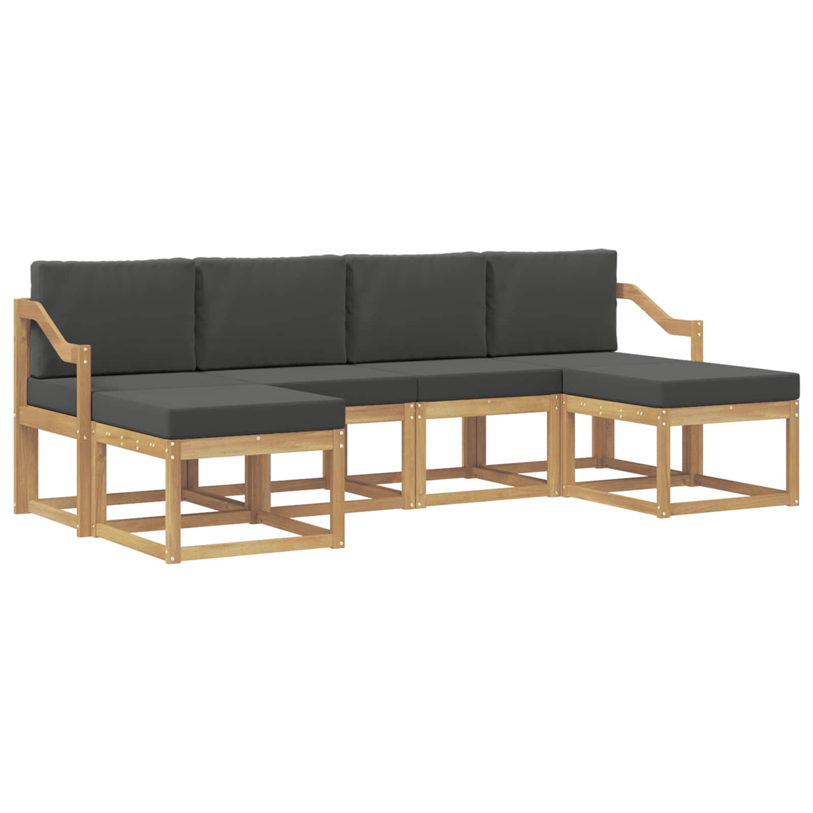 Ensemble de canapés d'extérieur 6 pcs Blanc et anthracite - XIOS