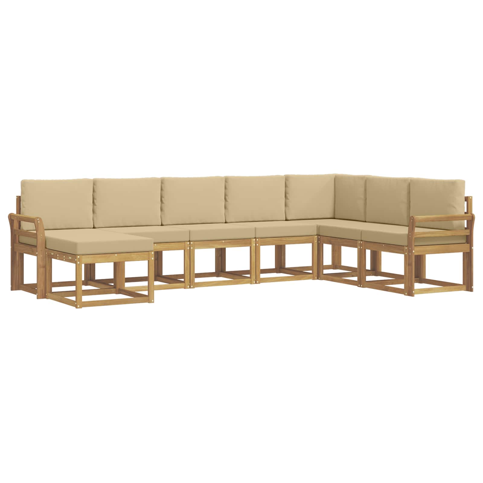 Ensemble de canapés d'extérieur 8 pcs Blanc et Beige - XIOS