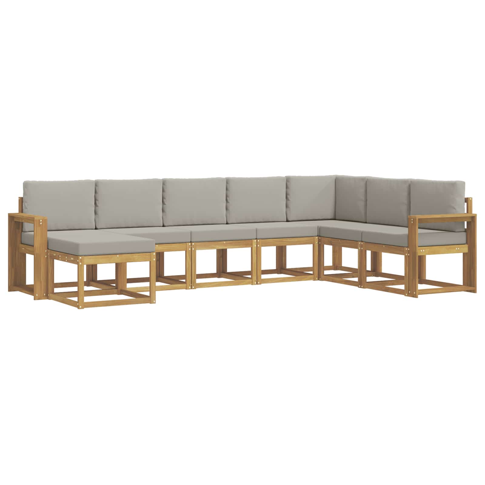 Ensemble de canapés d'extérieur 8 pcs Blanc et gris clair - XIOS
