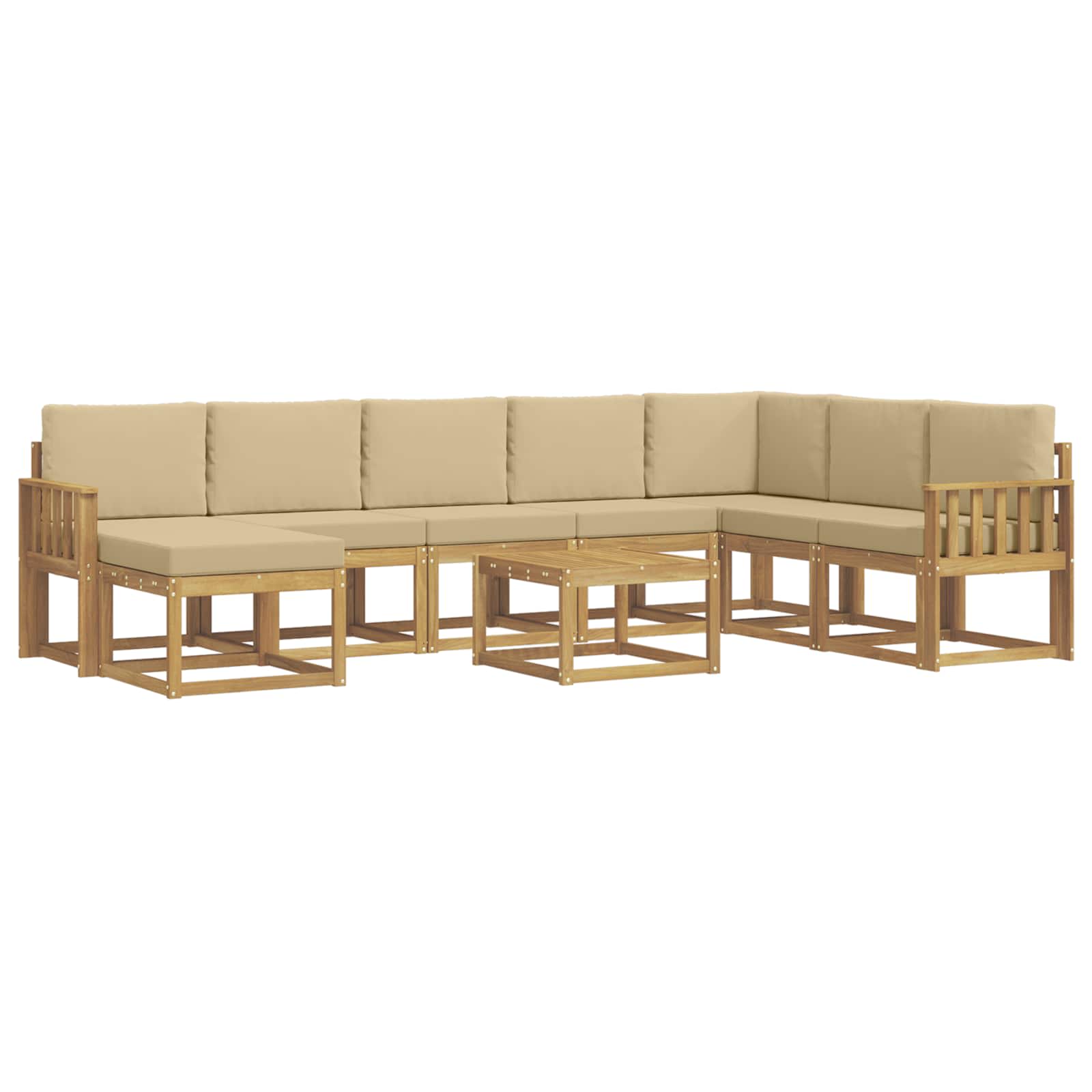 Ensemble de canapés d'extérieur 9 pcs Blanc et Beige - XIOS