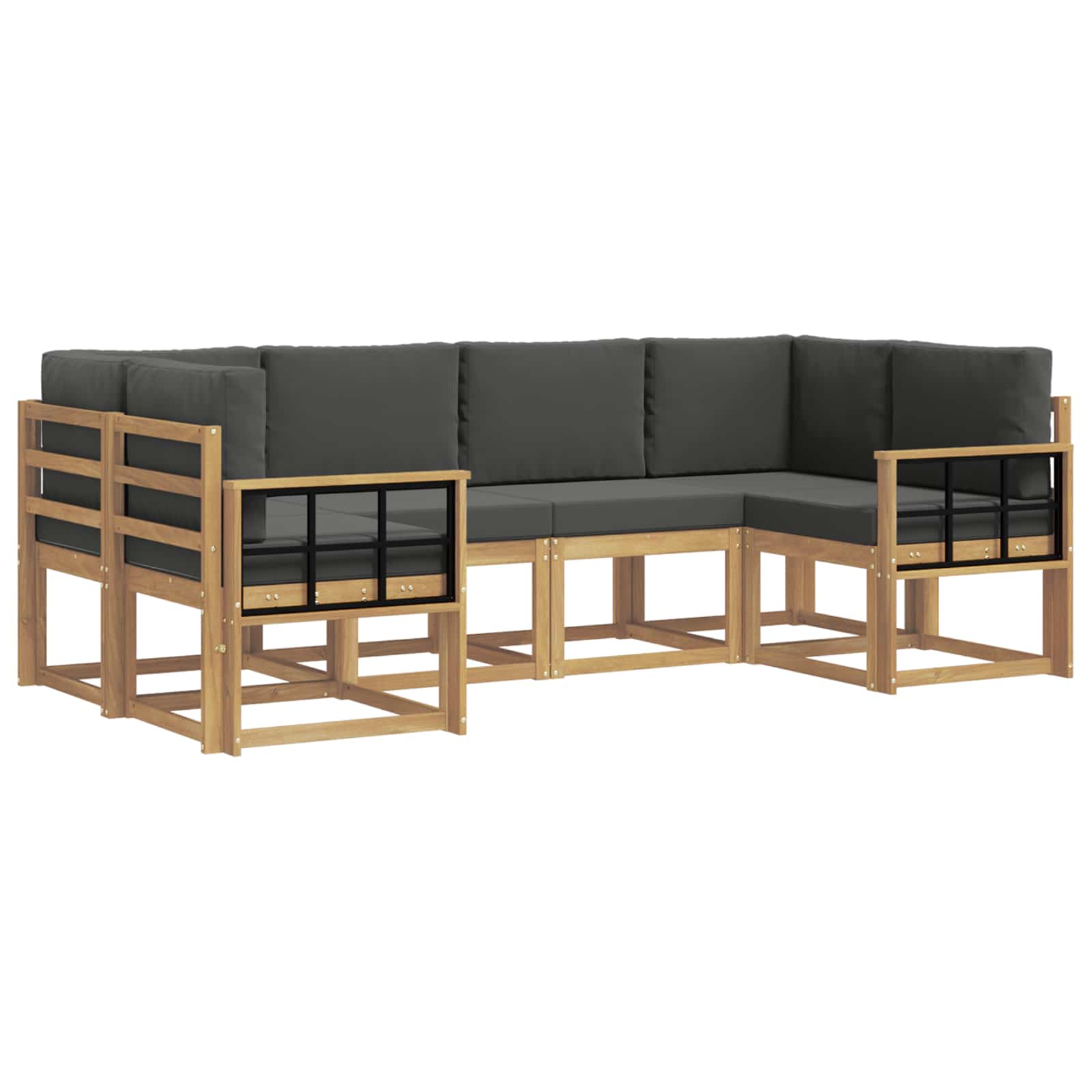 Ensemble de canapés d'extérieur 6 pcs Blanc et anthracite - XIOS